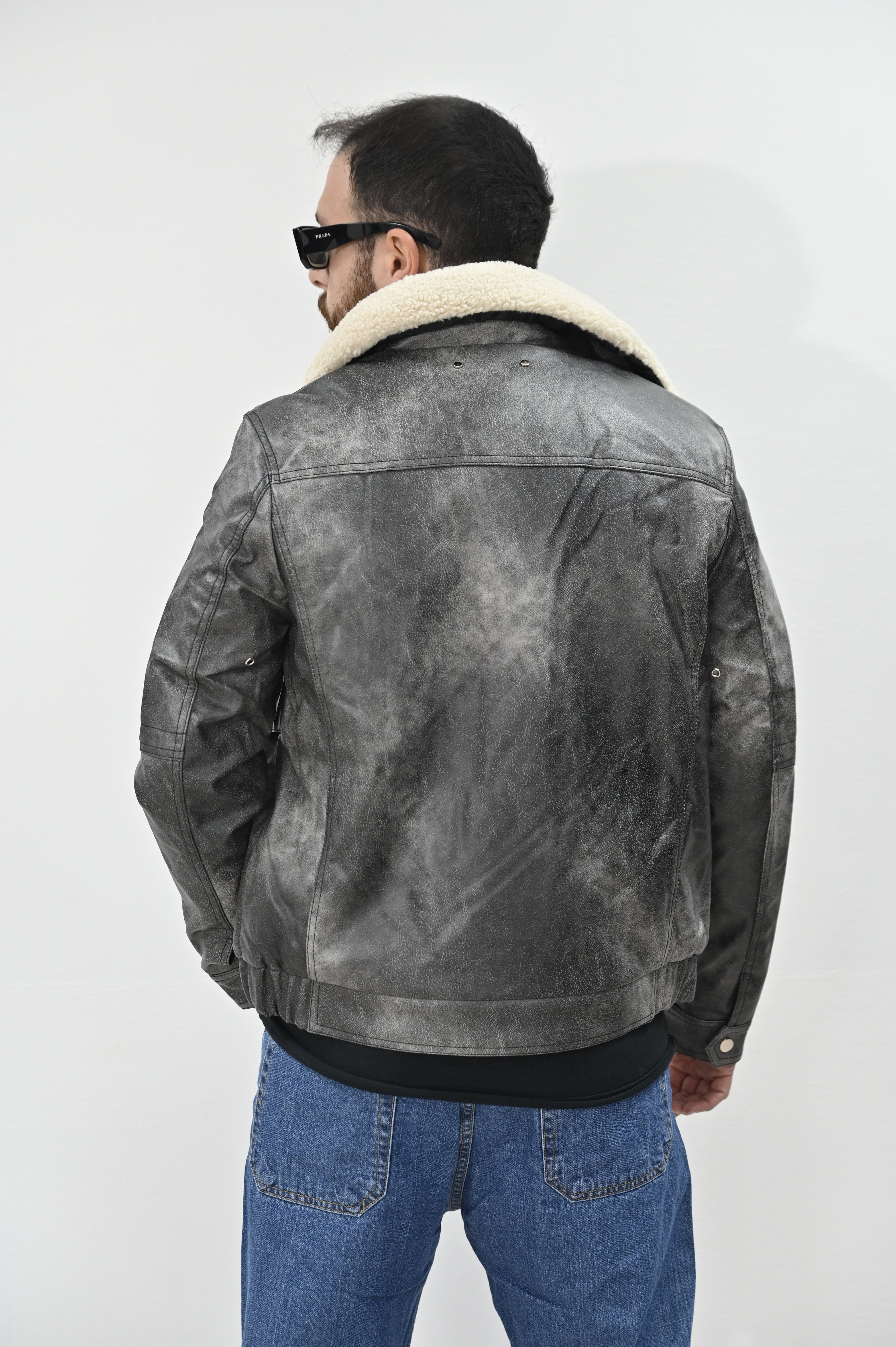 Giubbino aviator grigio
