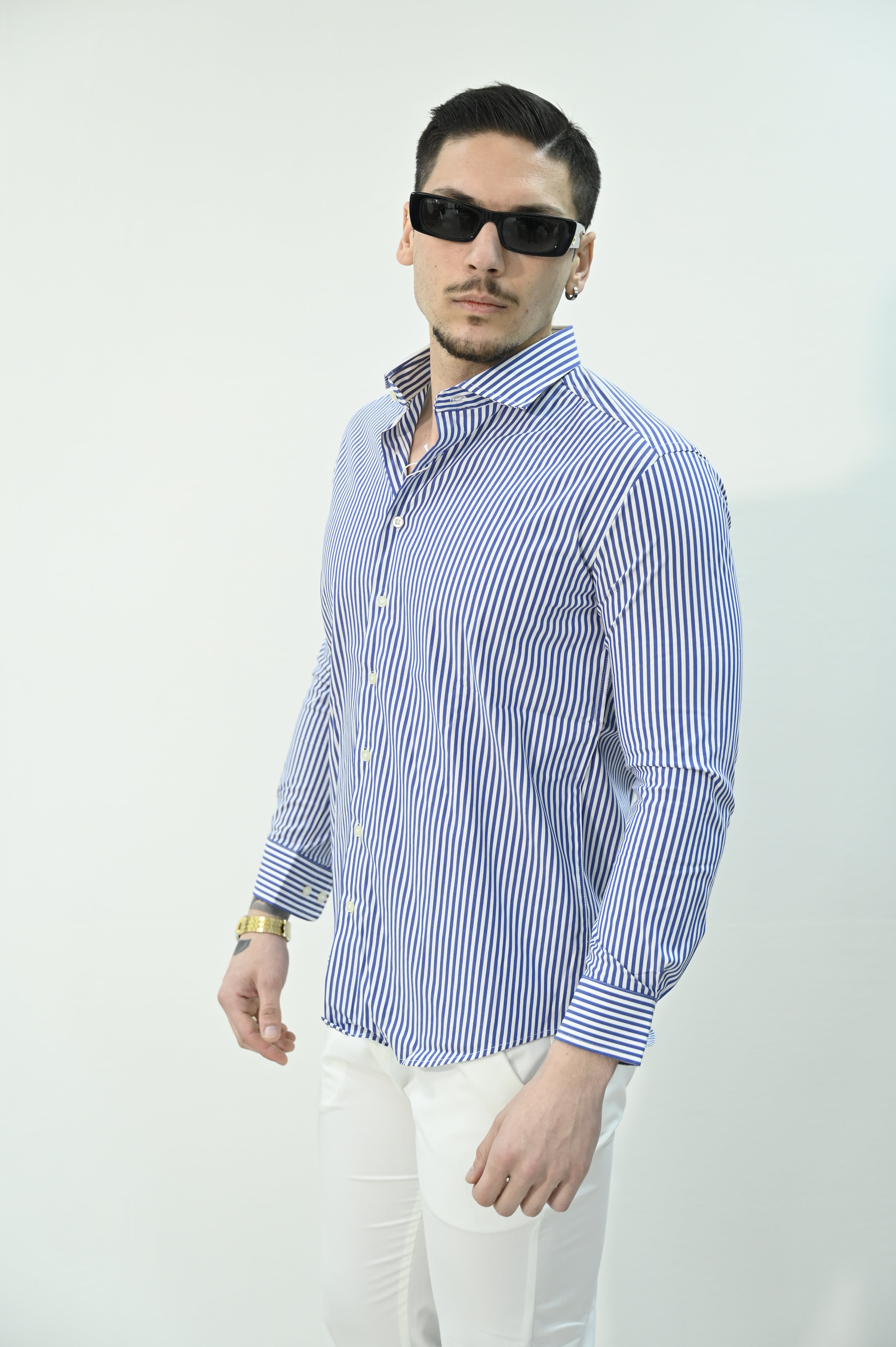 Camicia righe blu