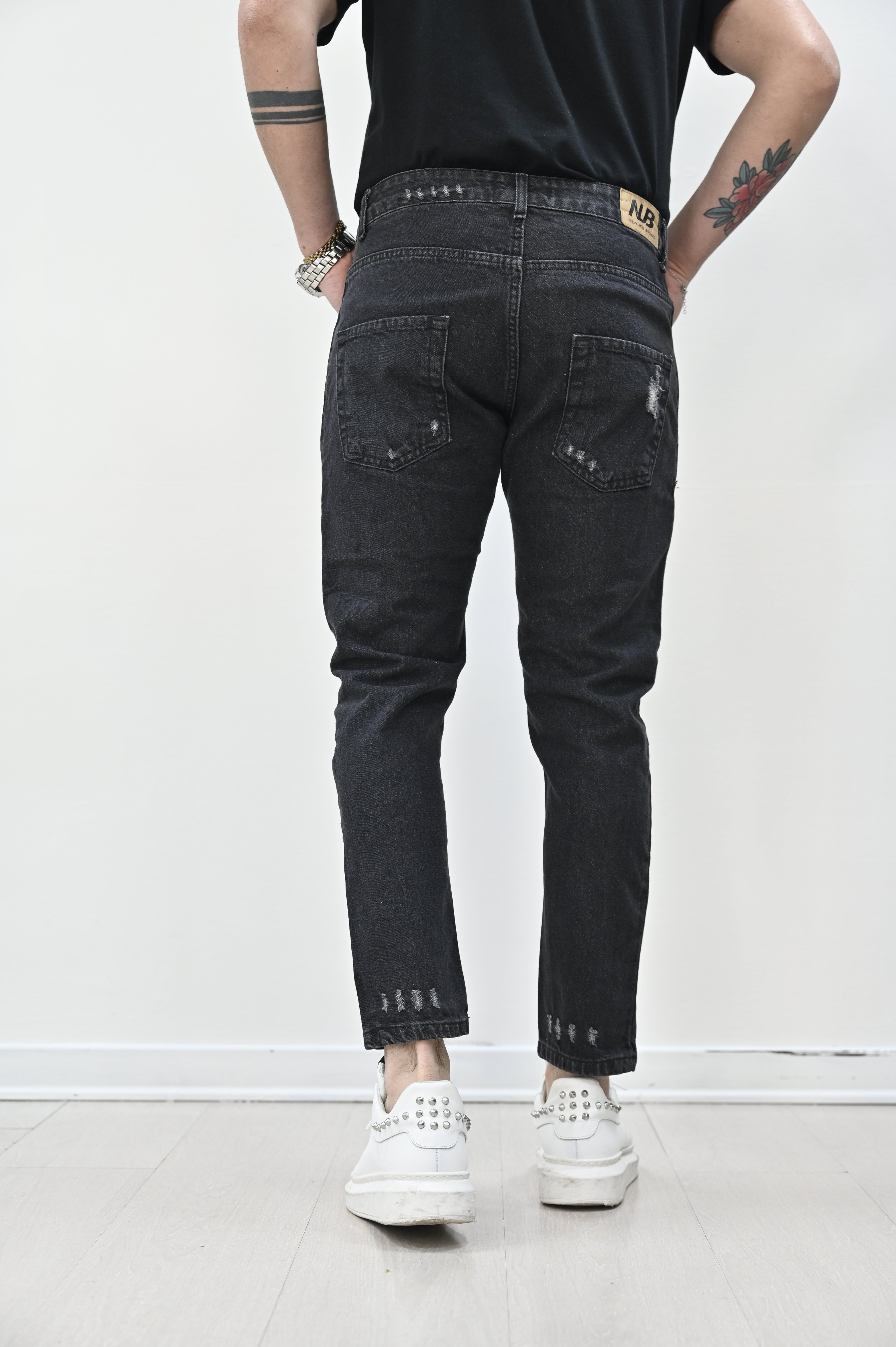 Jeans grigio rotture New Job Brand