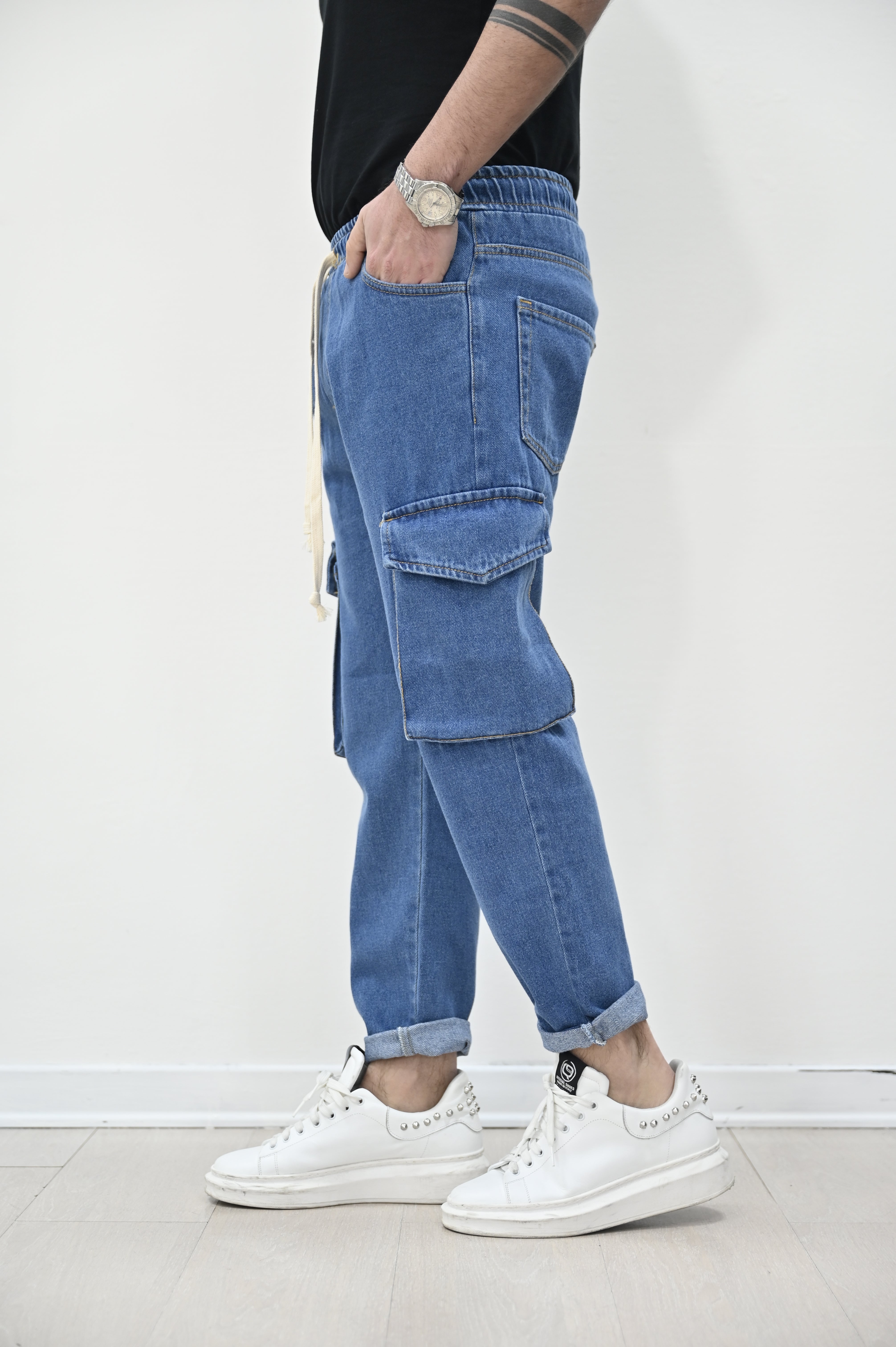 Jeans jogger tasconato