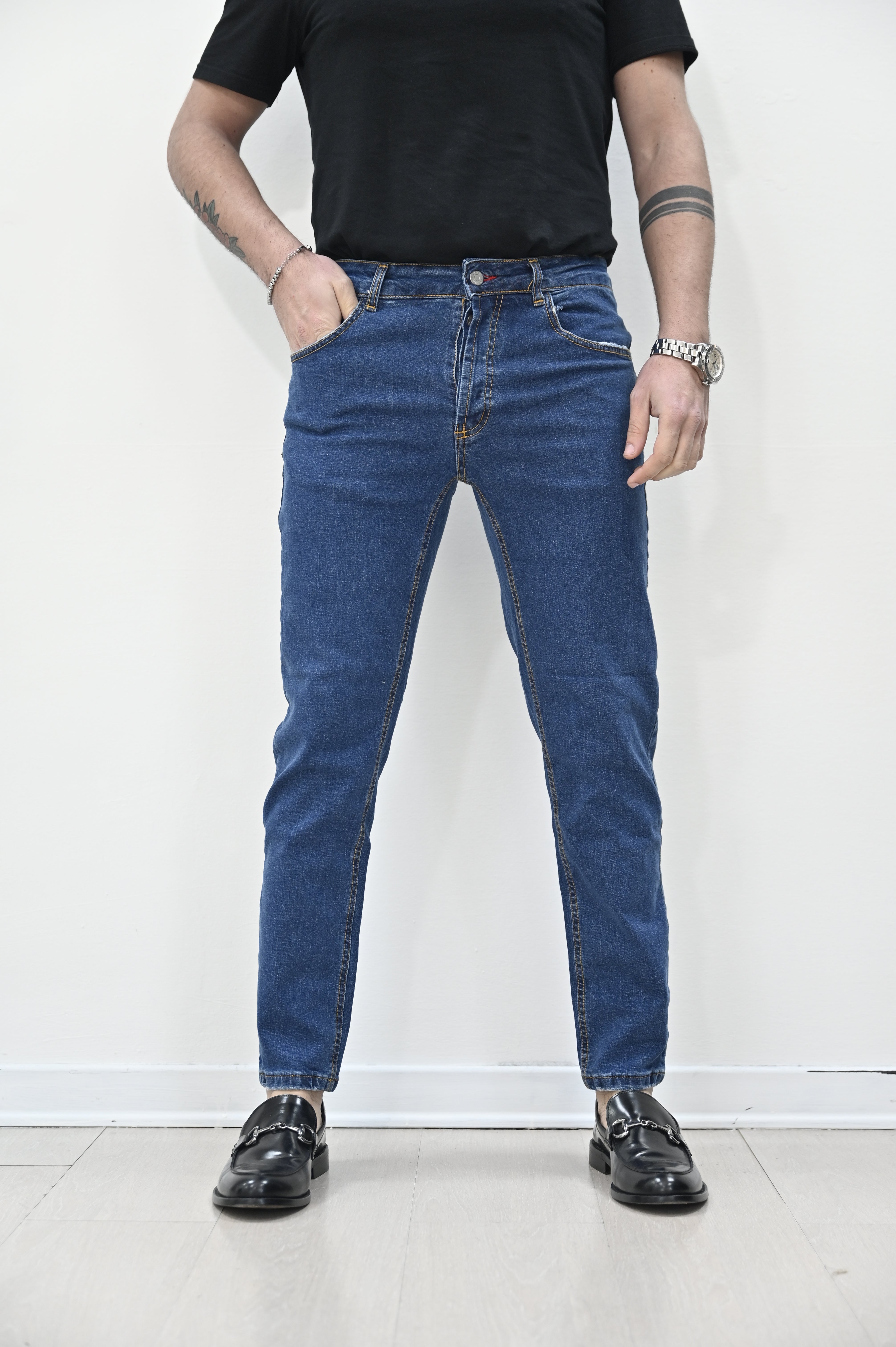 Jeans slim blu