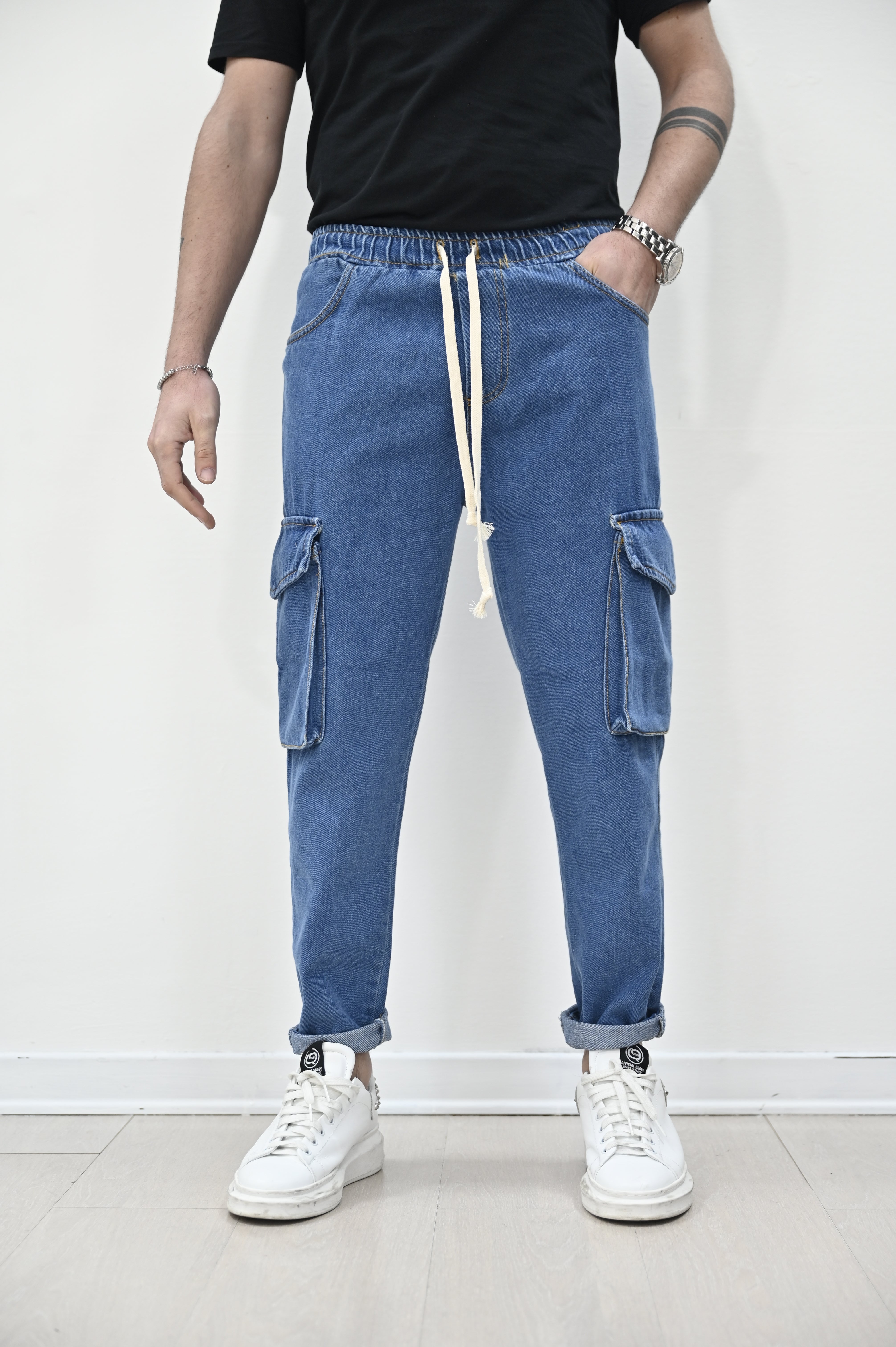 Jeans jogger tasconato