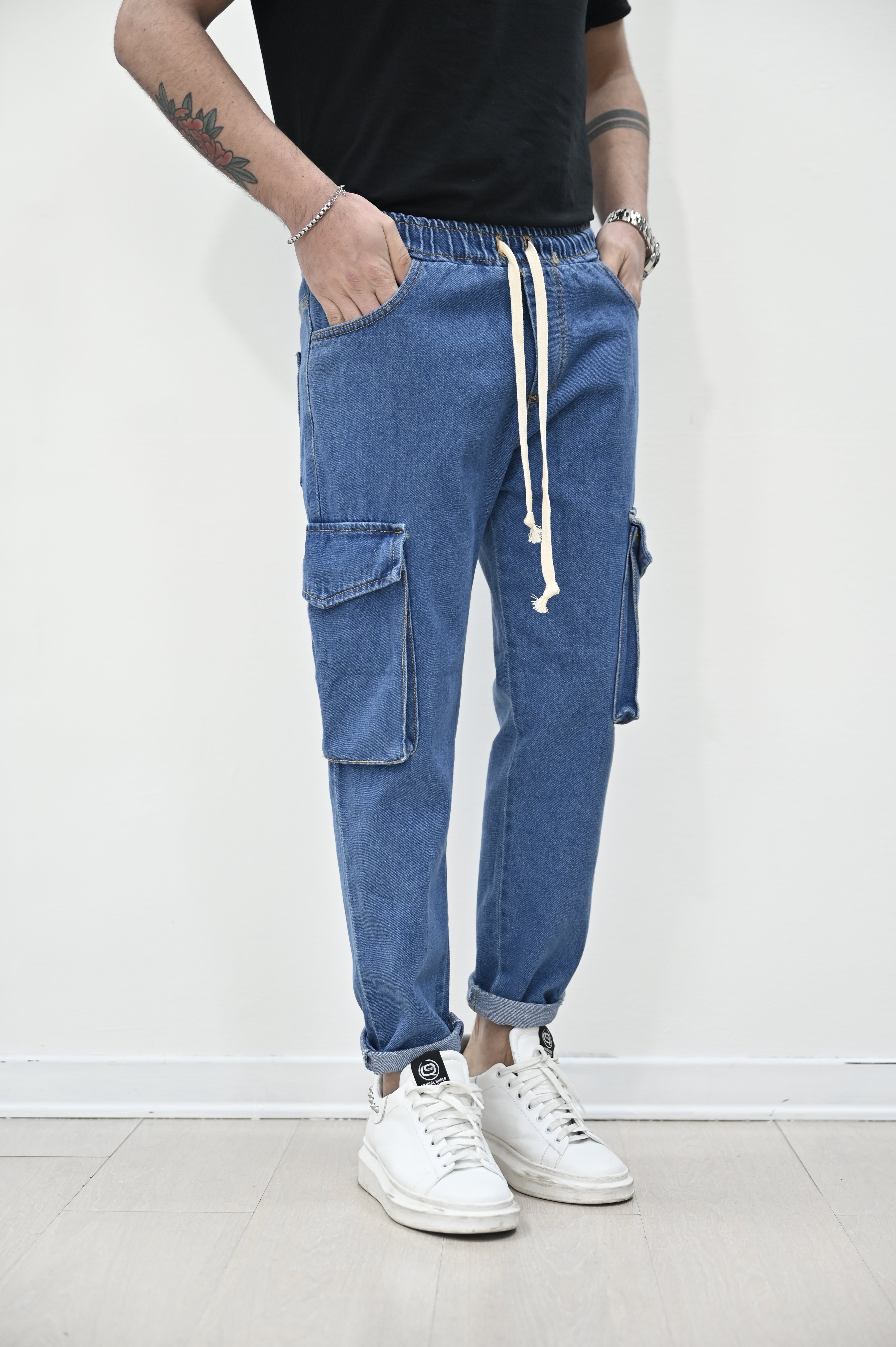 Jeans jogger tasconato