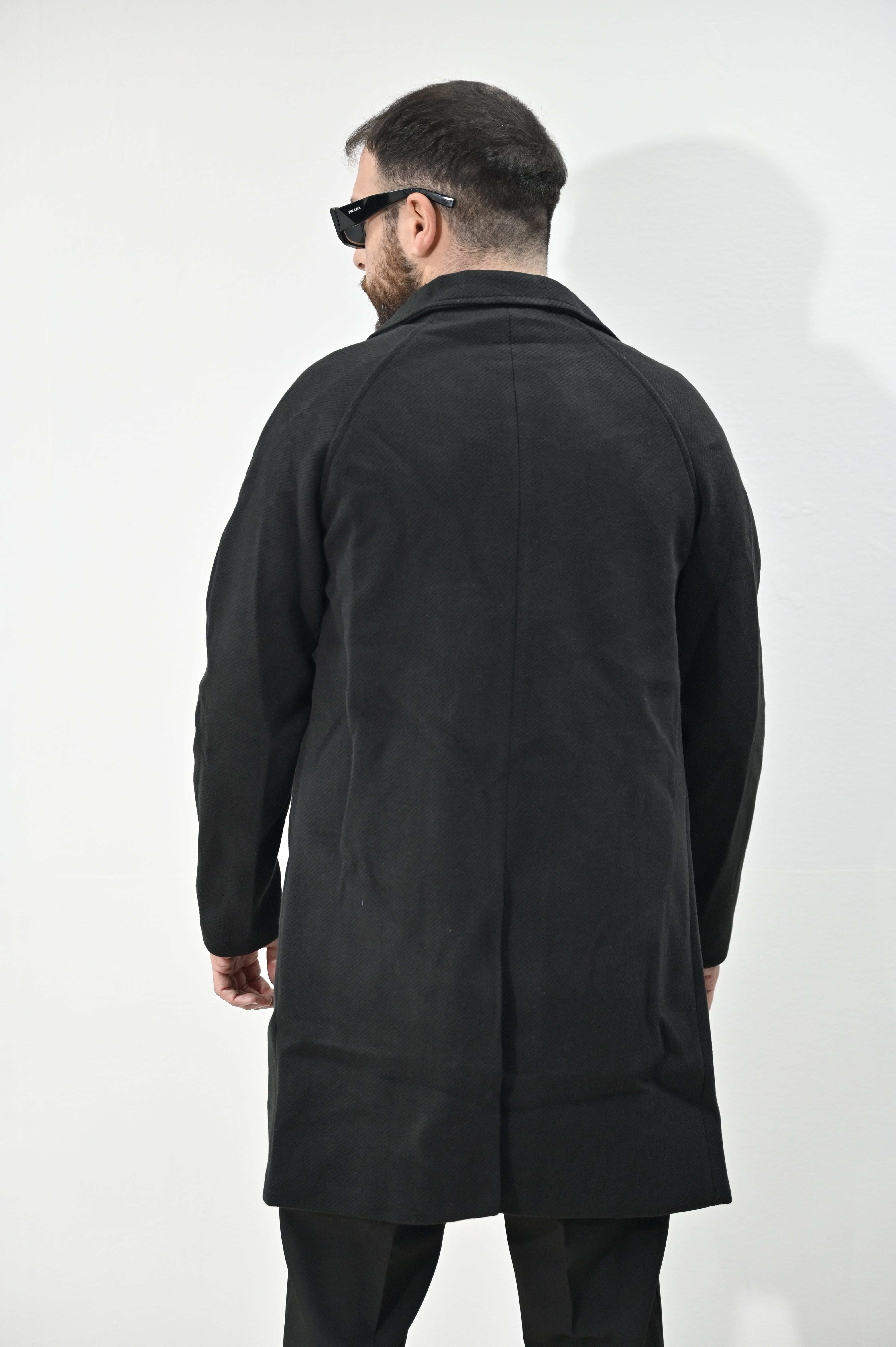 Cappotto monopetto nero