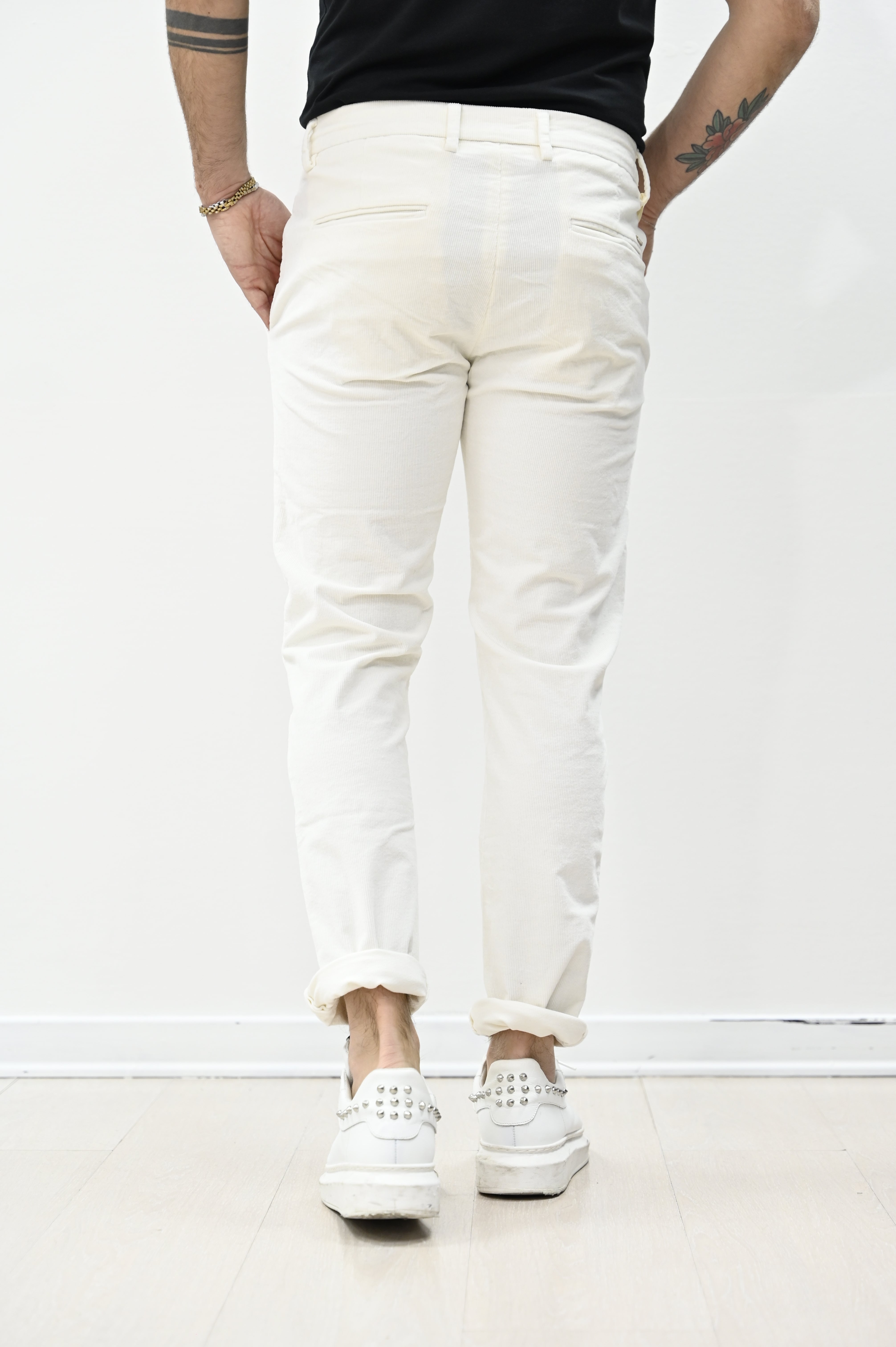 Pantalone velluto panna Gianni Lupo