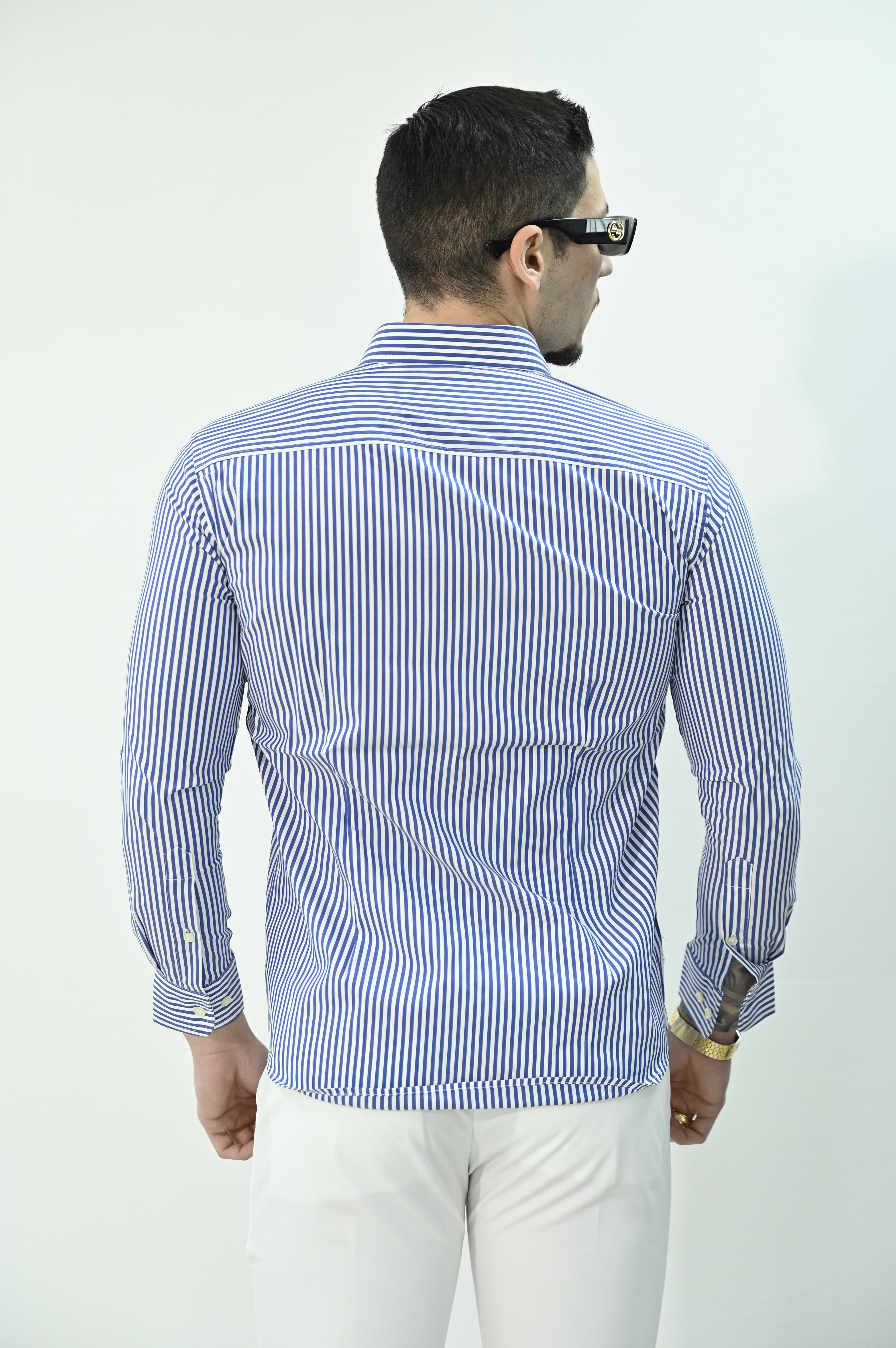 Camicia righe blu