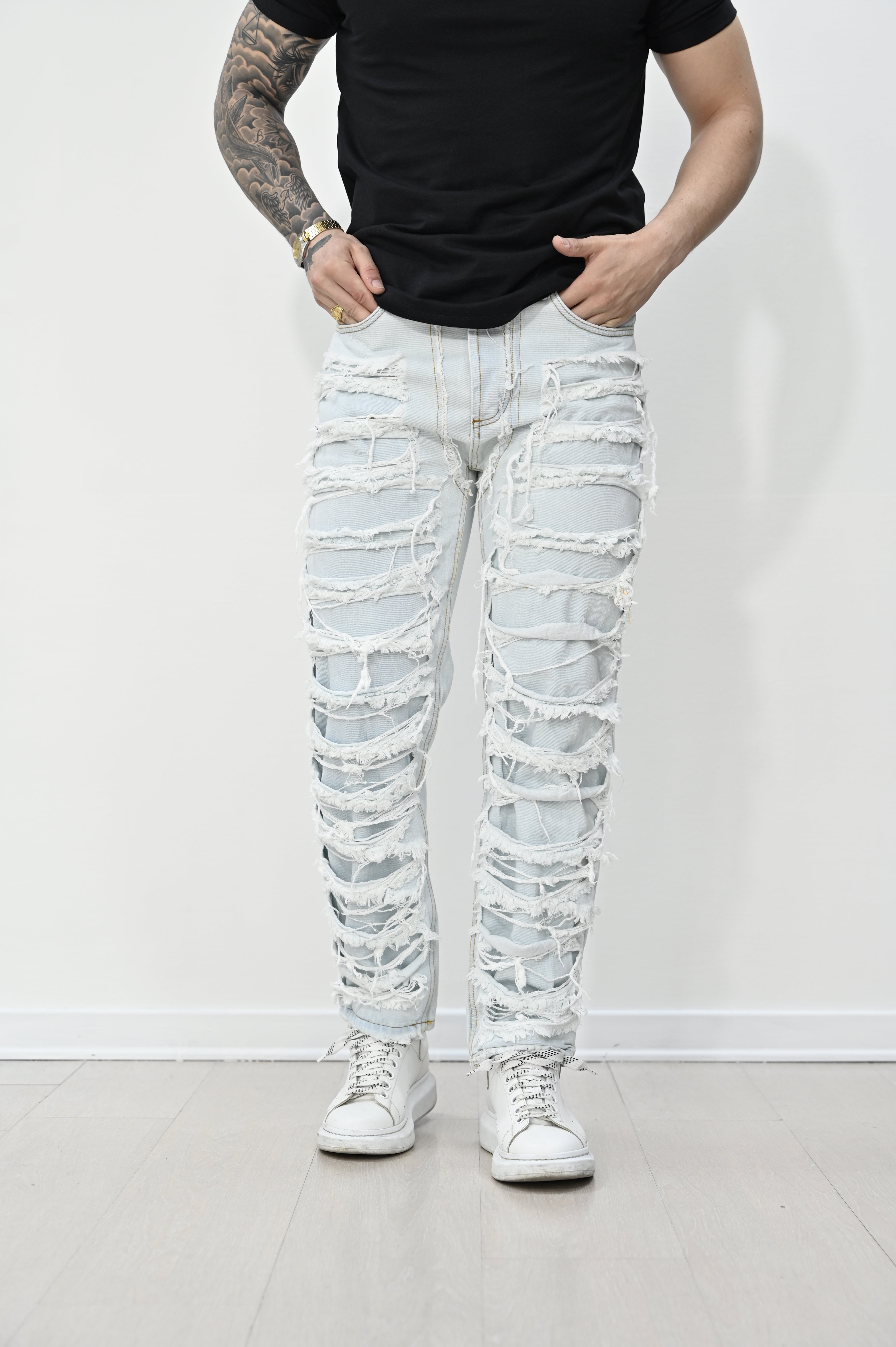 Jeans double denim chiaro
