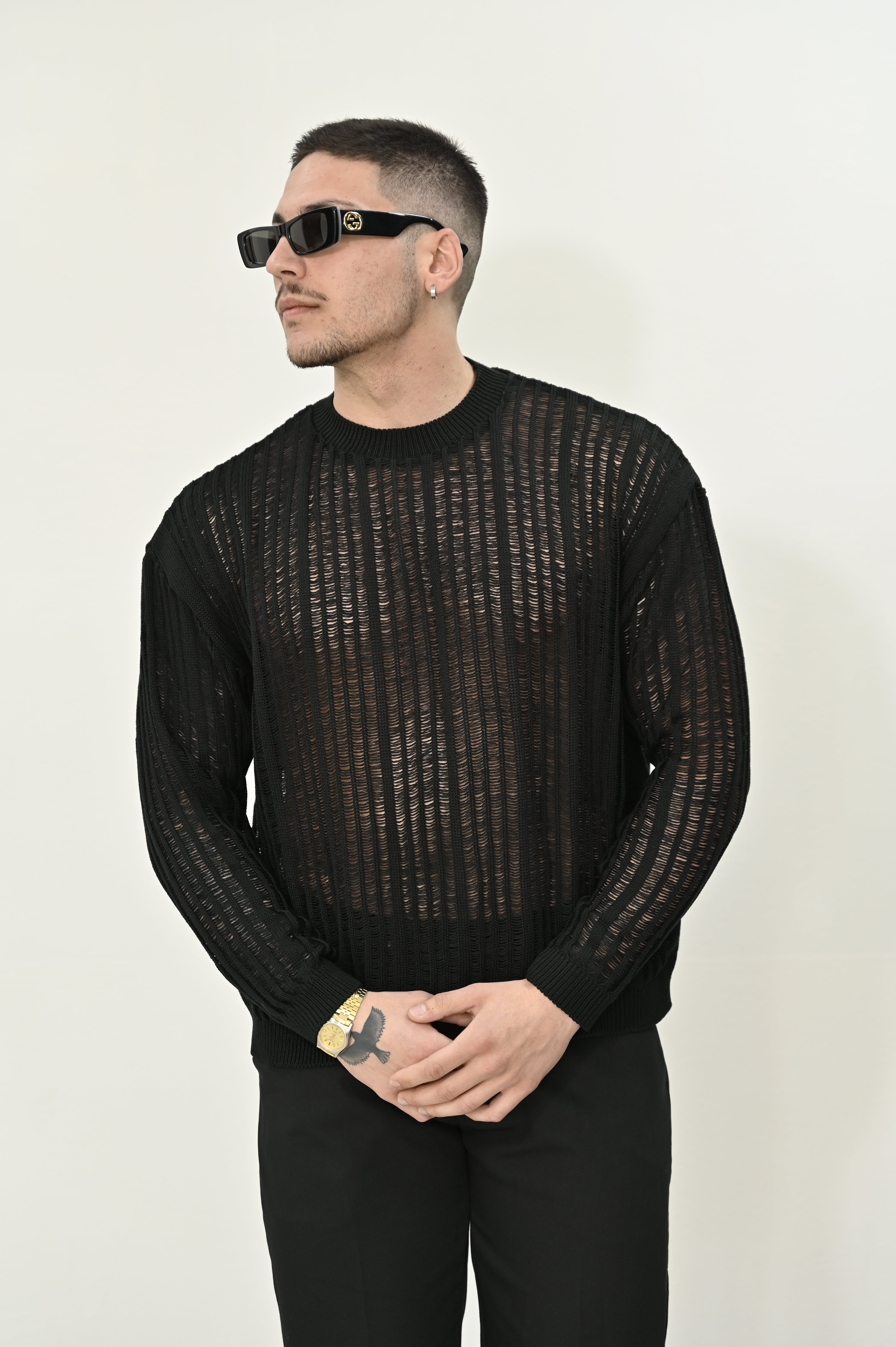 Maglioncino lavorato nero