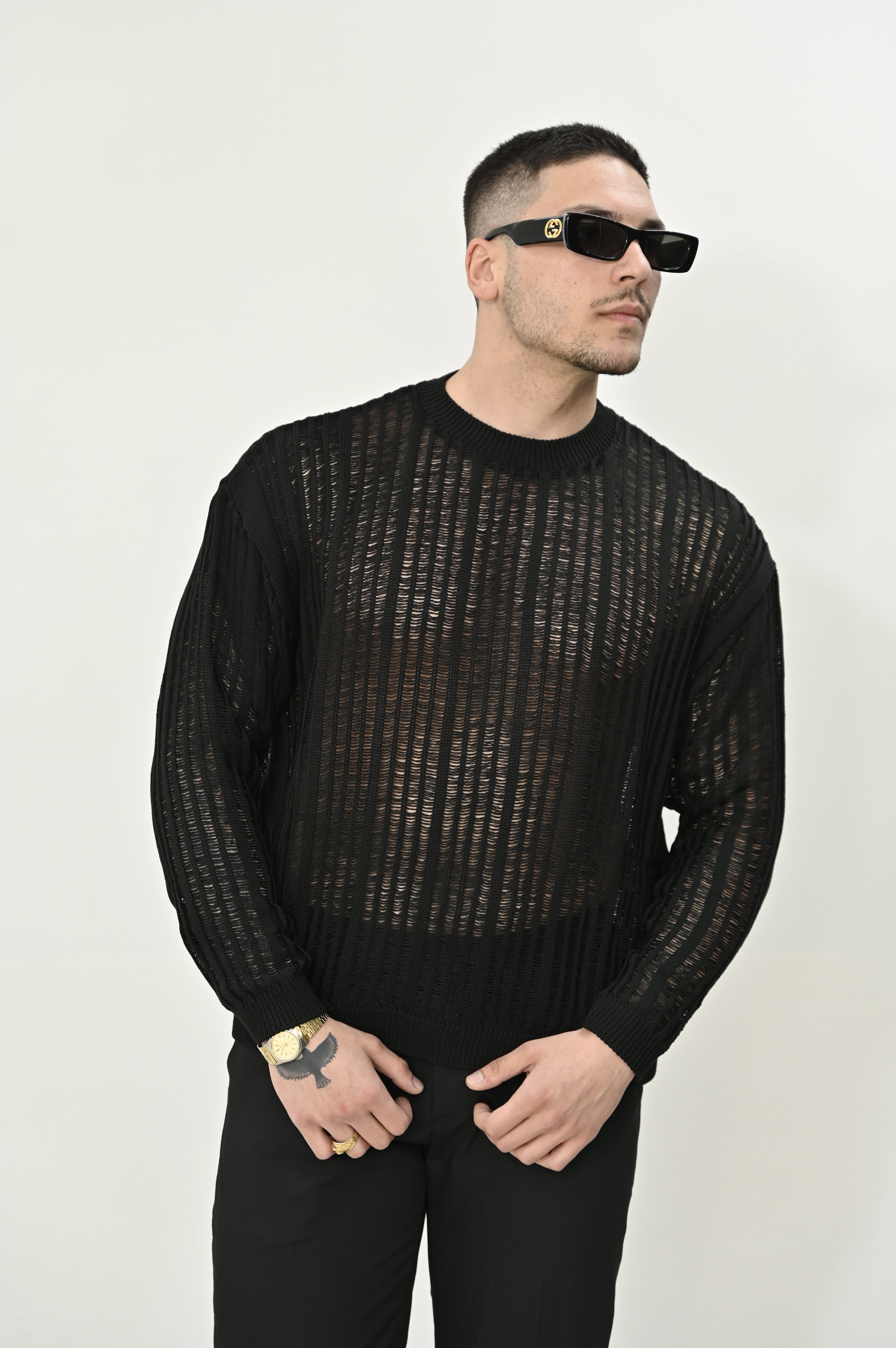 Maglioncino lavorato nero