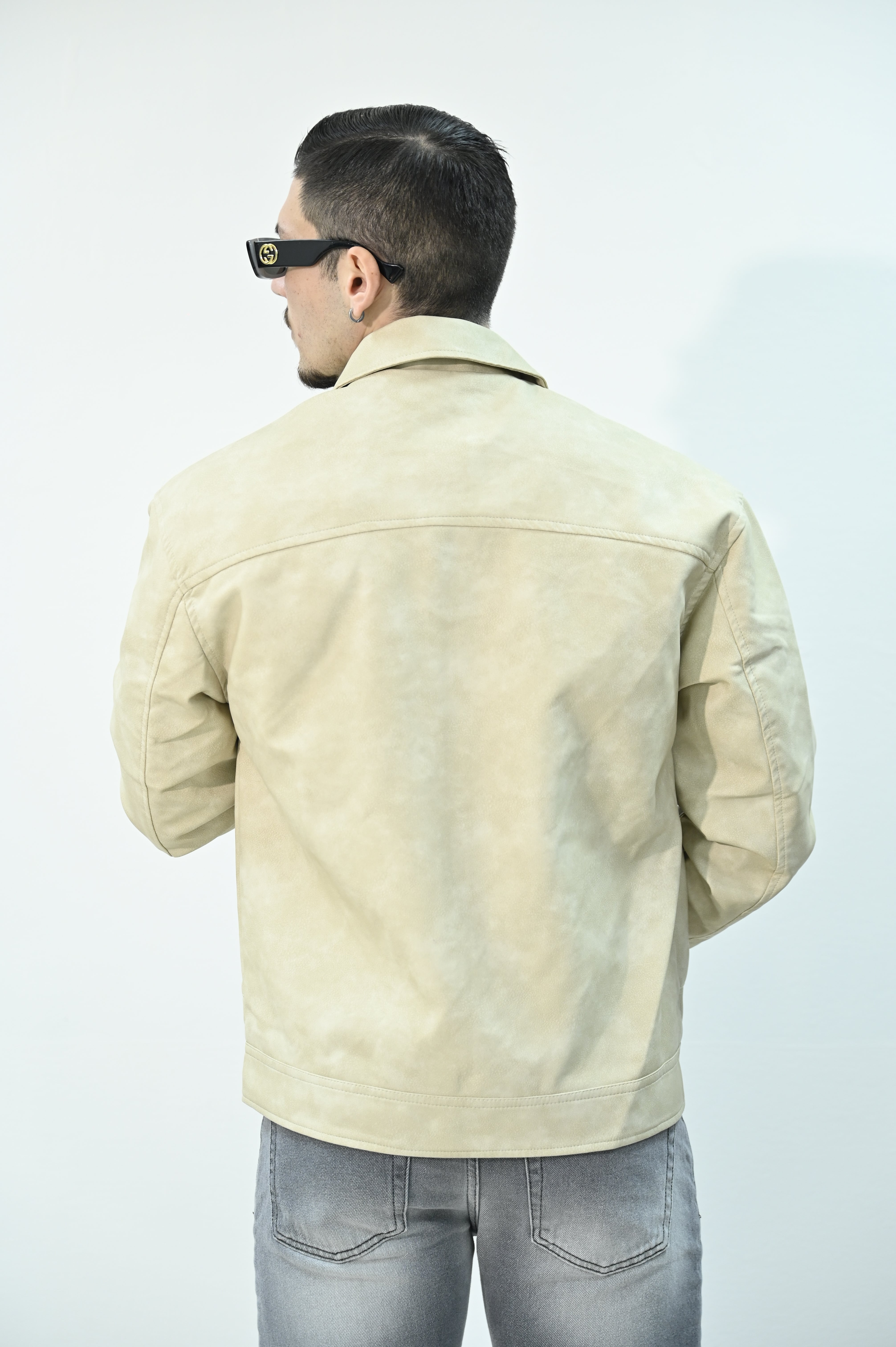 Giacca aviator beige