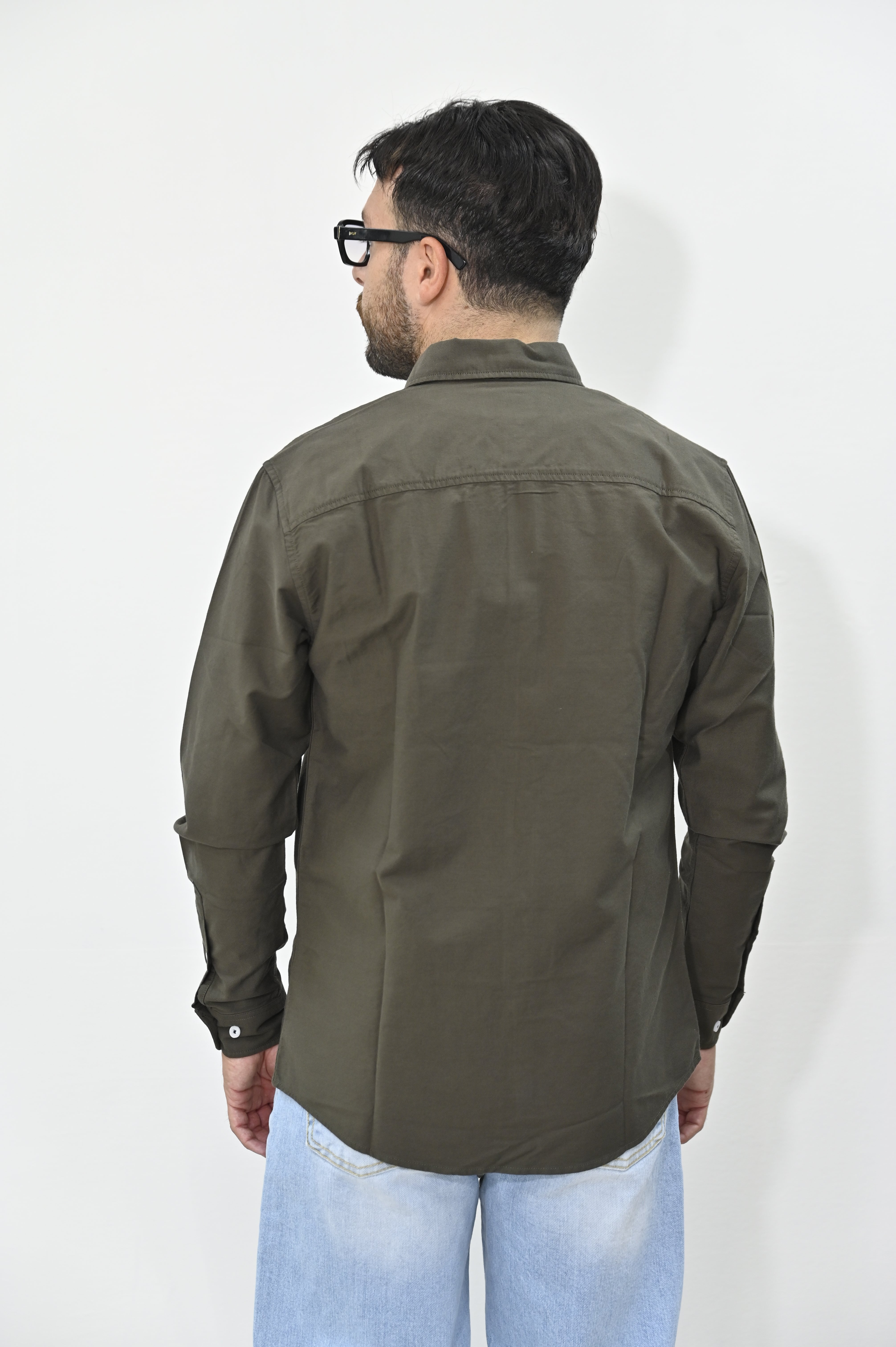 Camicia cotone Oxford verde