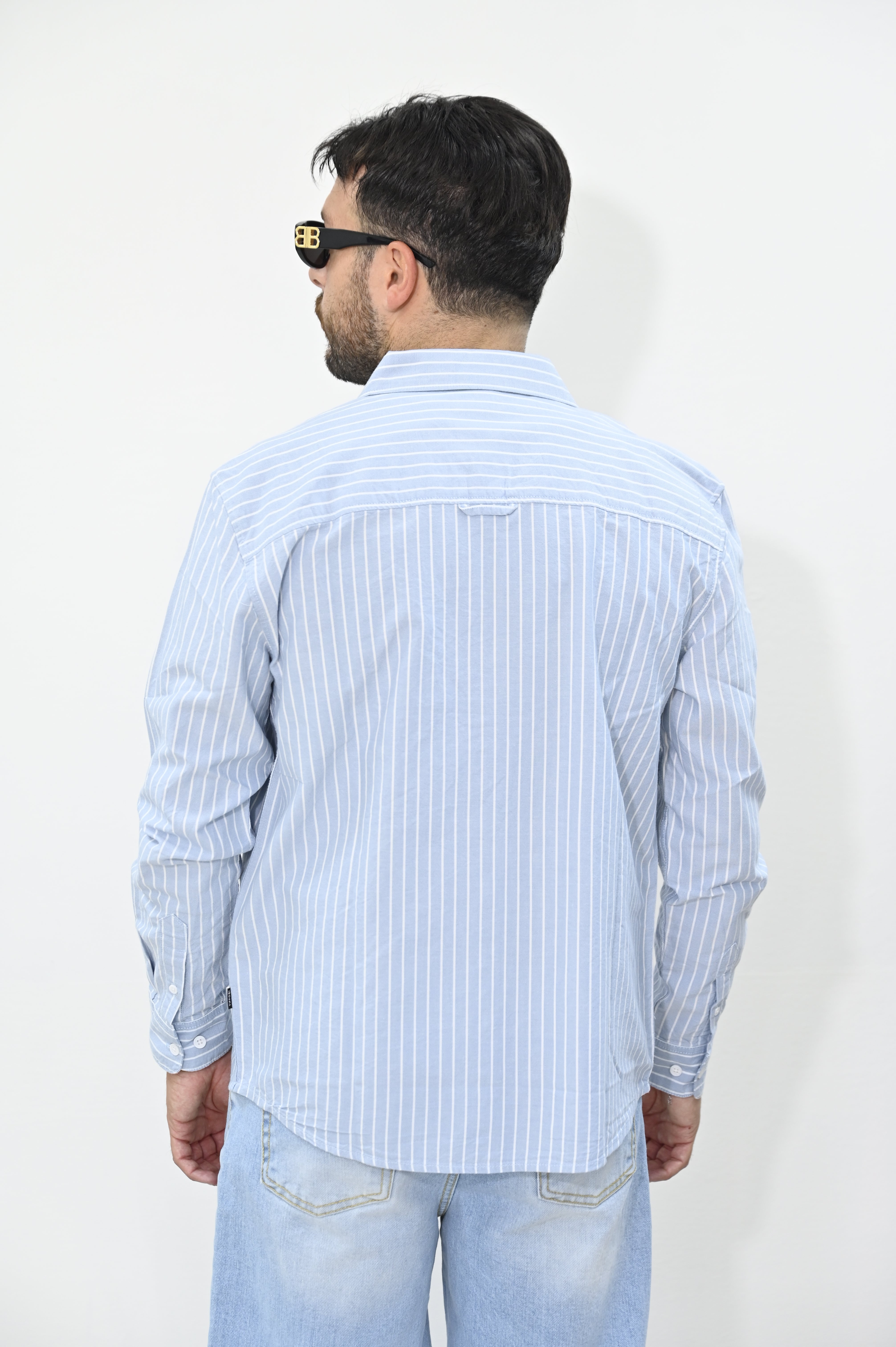 Camicia righe blu Tiffosi