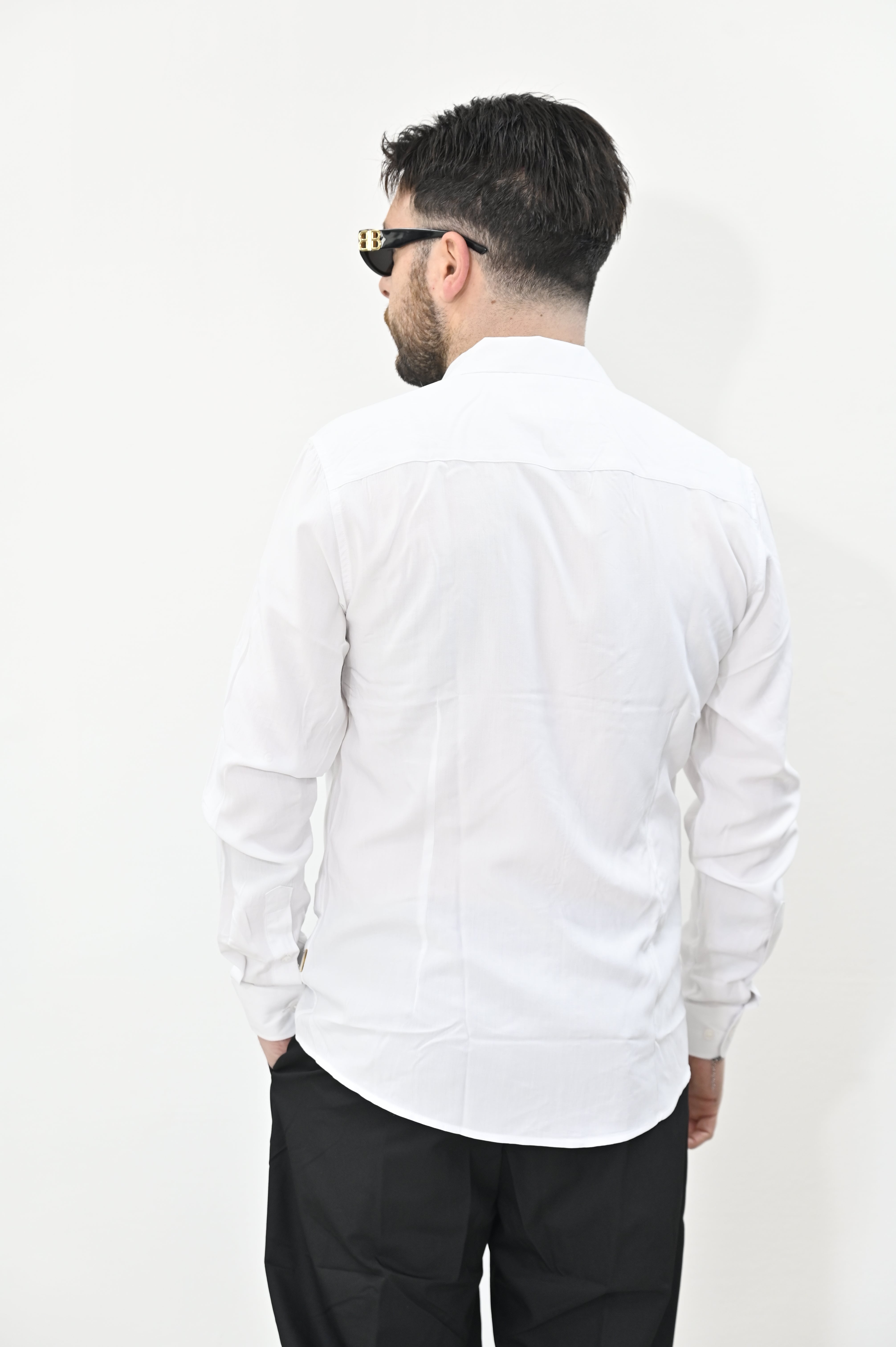 Camicia viscosa gianni Lupo bianca
