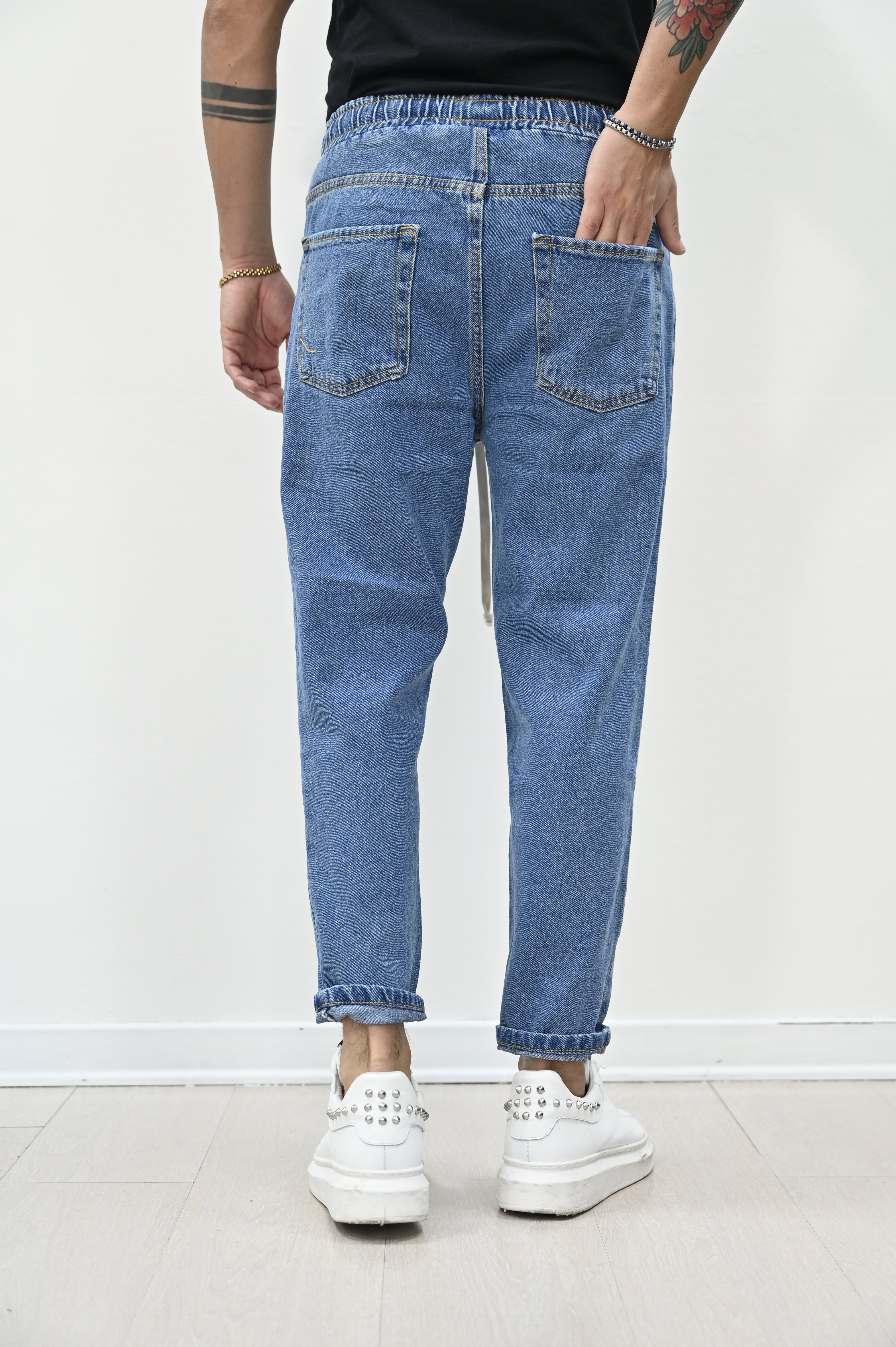 Jeans jogger lav. medio