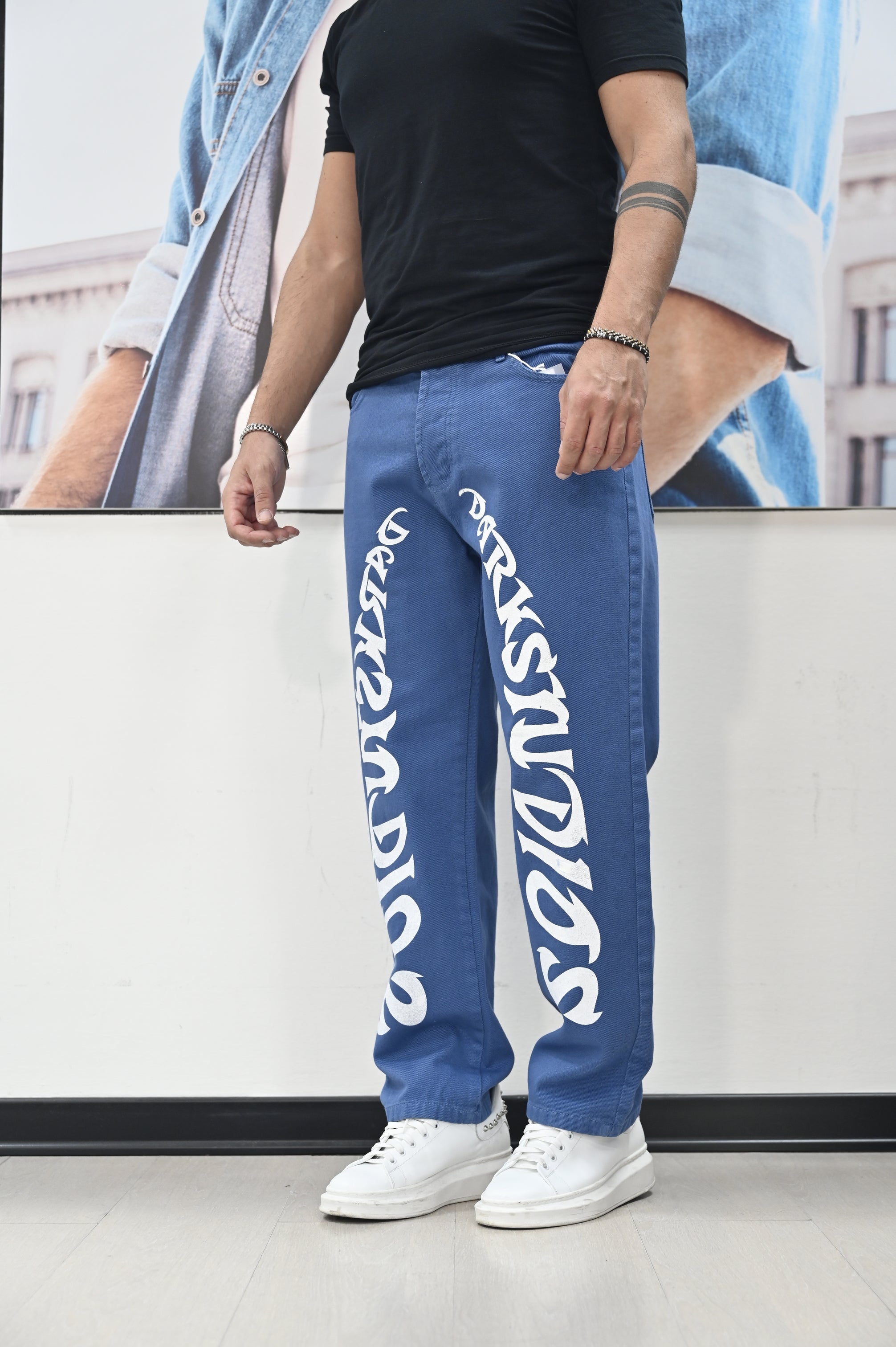 Jeans loose stampato