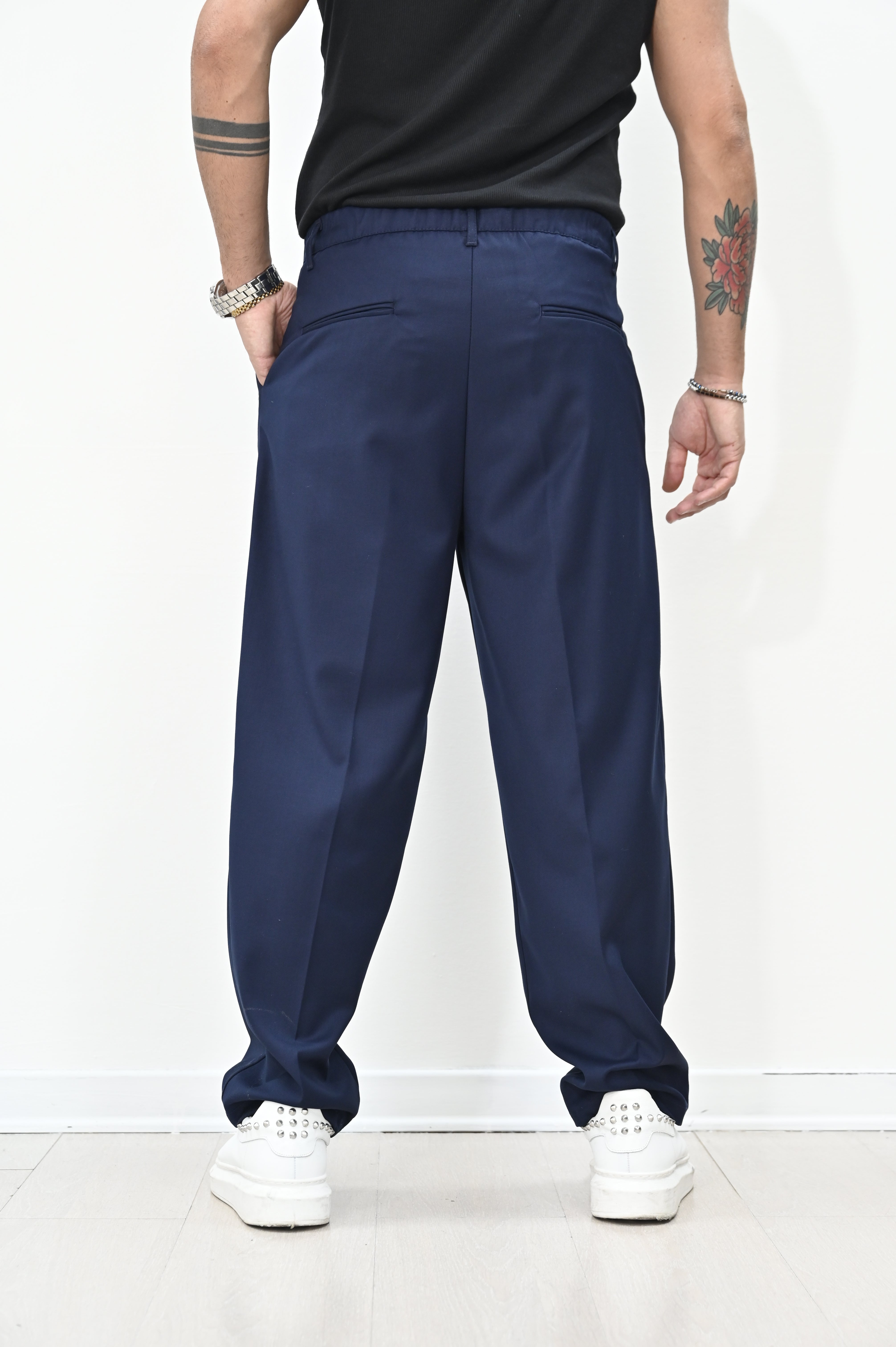 Pantalone loose fit blu Nope