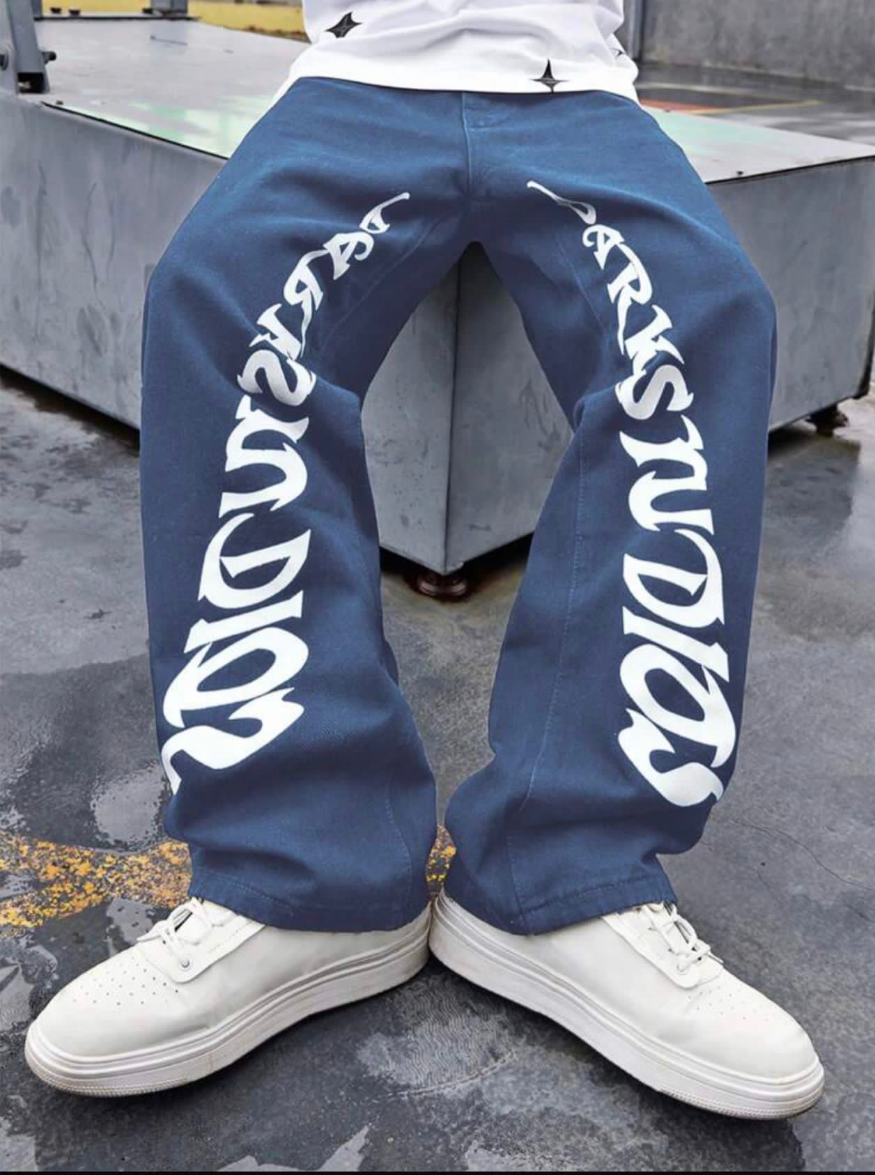 Jeans loose stampato