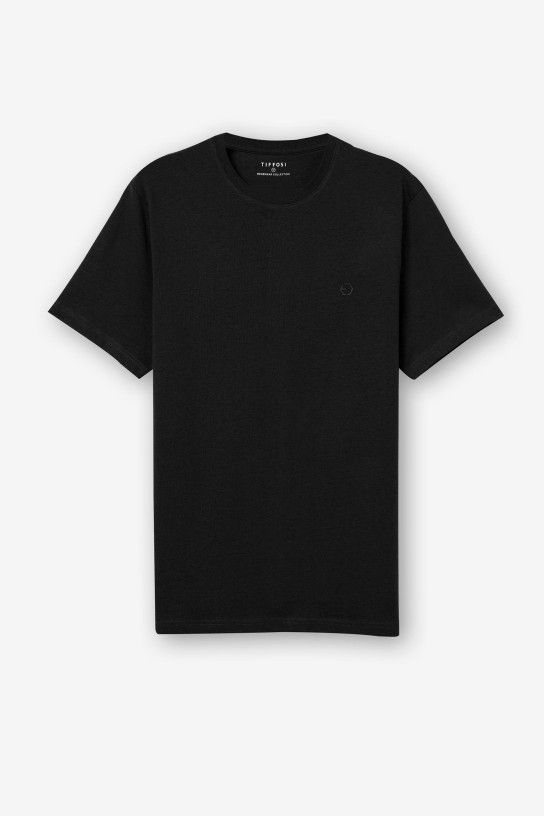 T-shirt basic nera Tiffosi