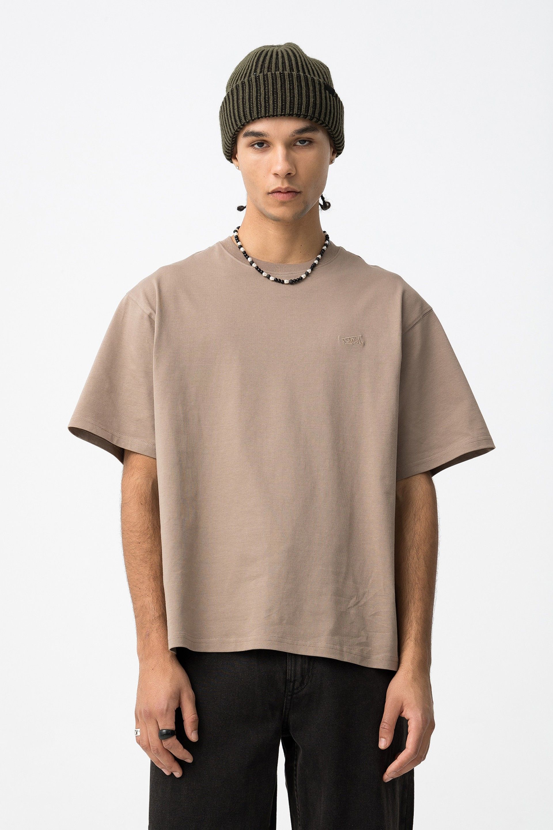 T-shirt boxy fit camel Tiffosi