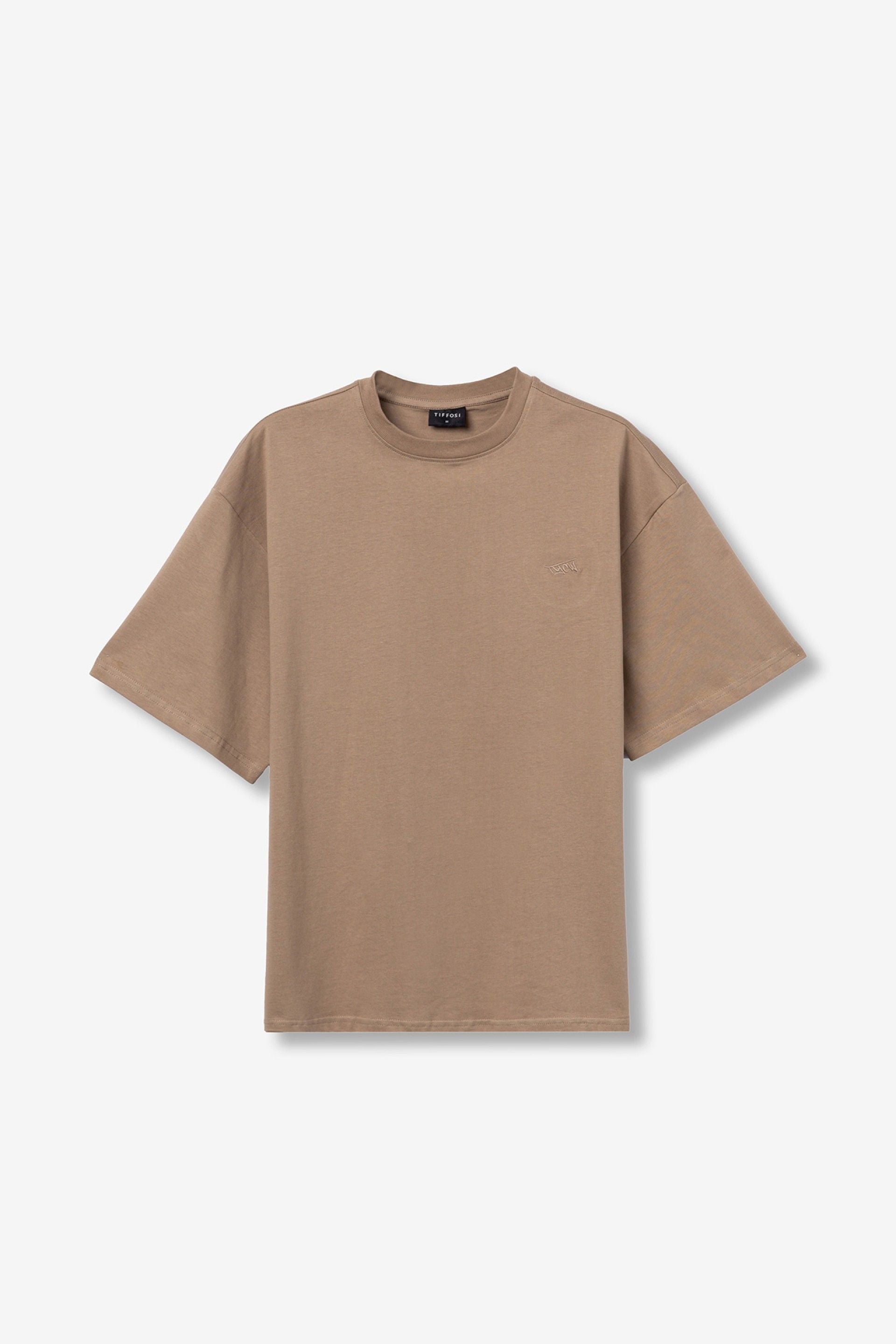 T-shirt boxy fit camel Tiffosi