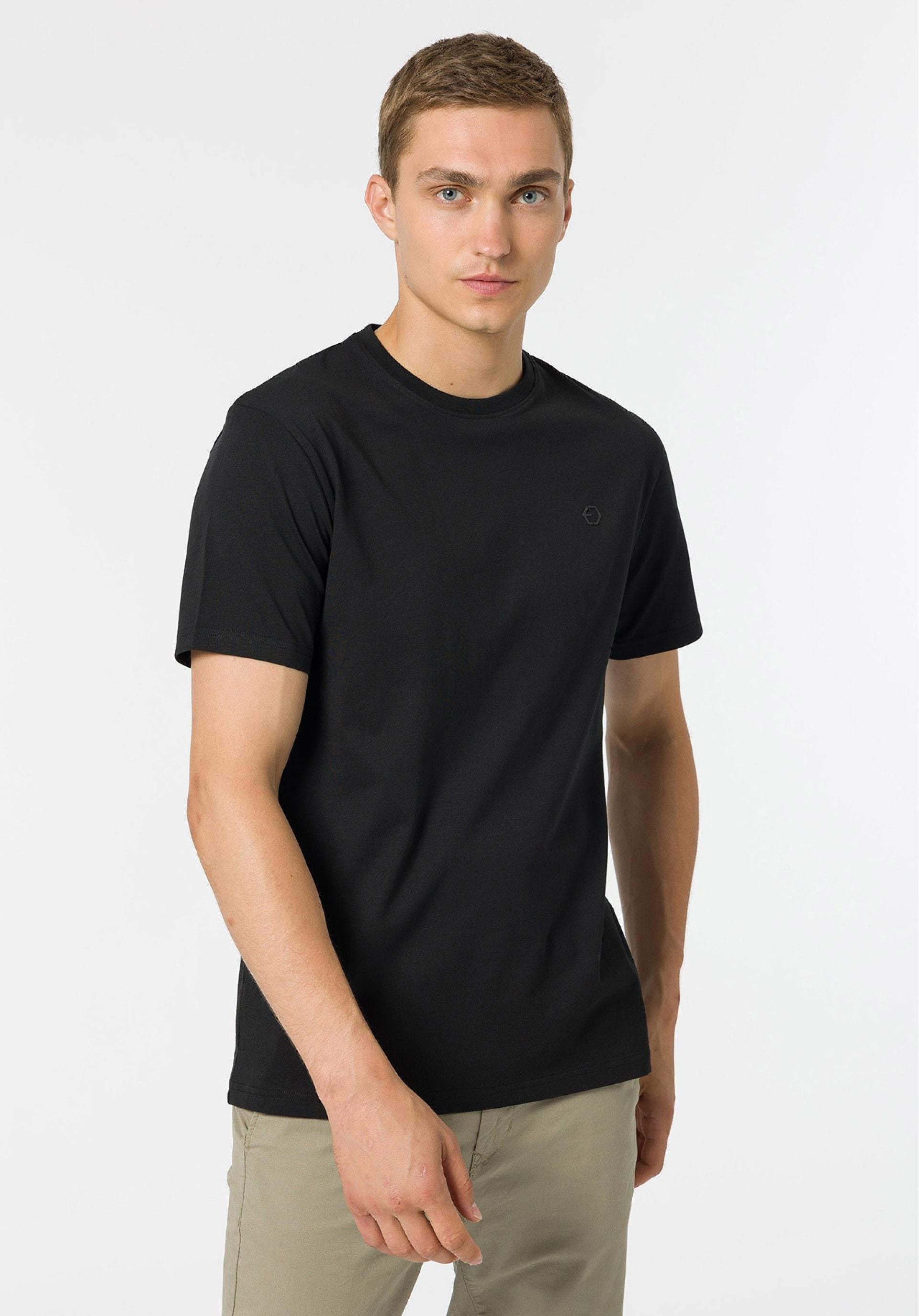 T-shirt basic nera Tiffosi