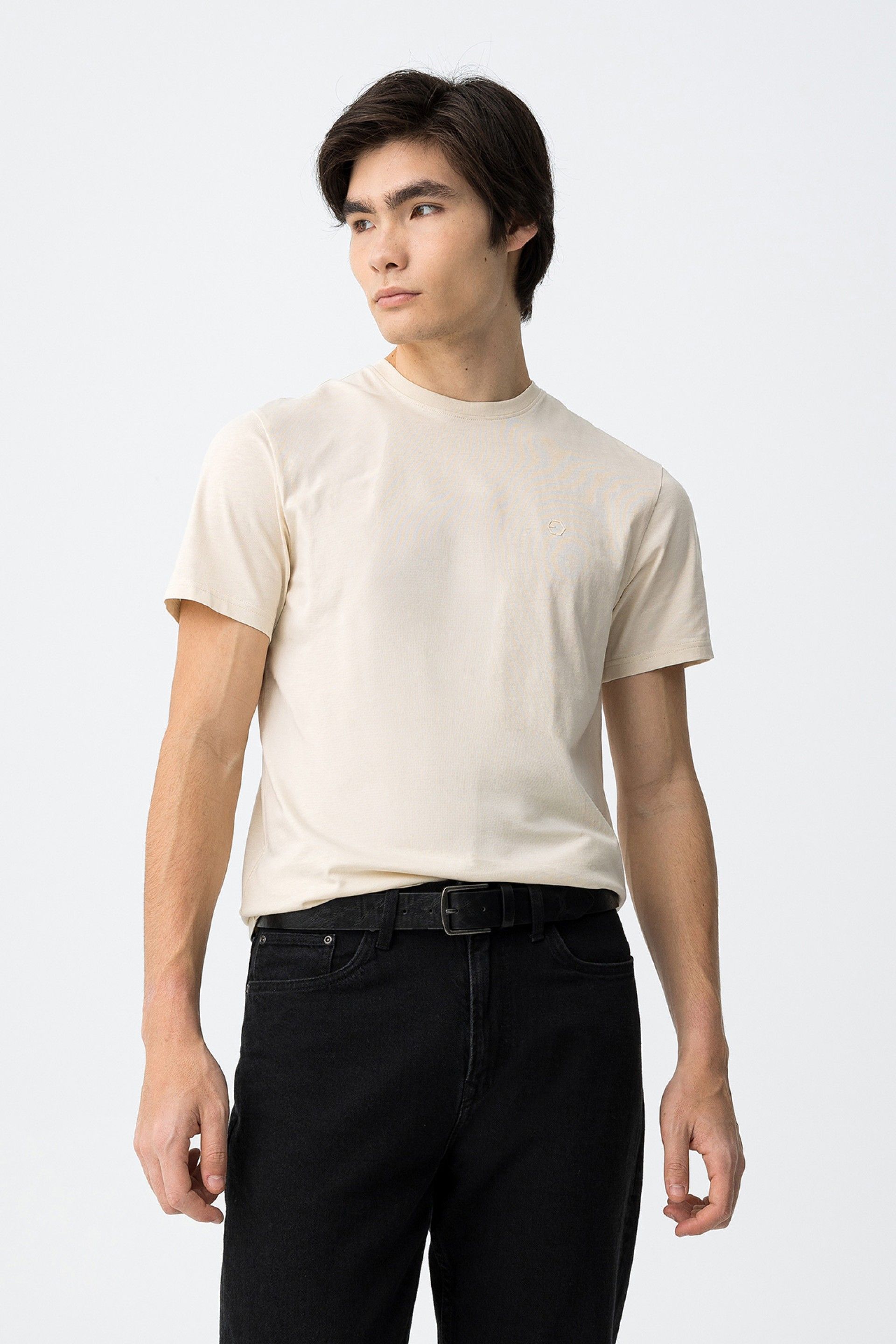 T-shirt basic beige Tiffosi