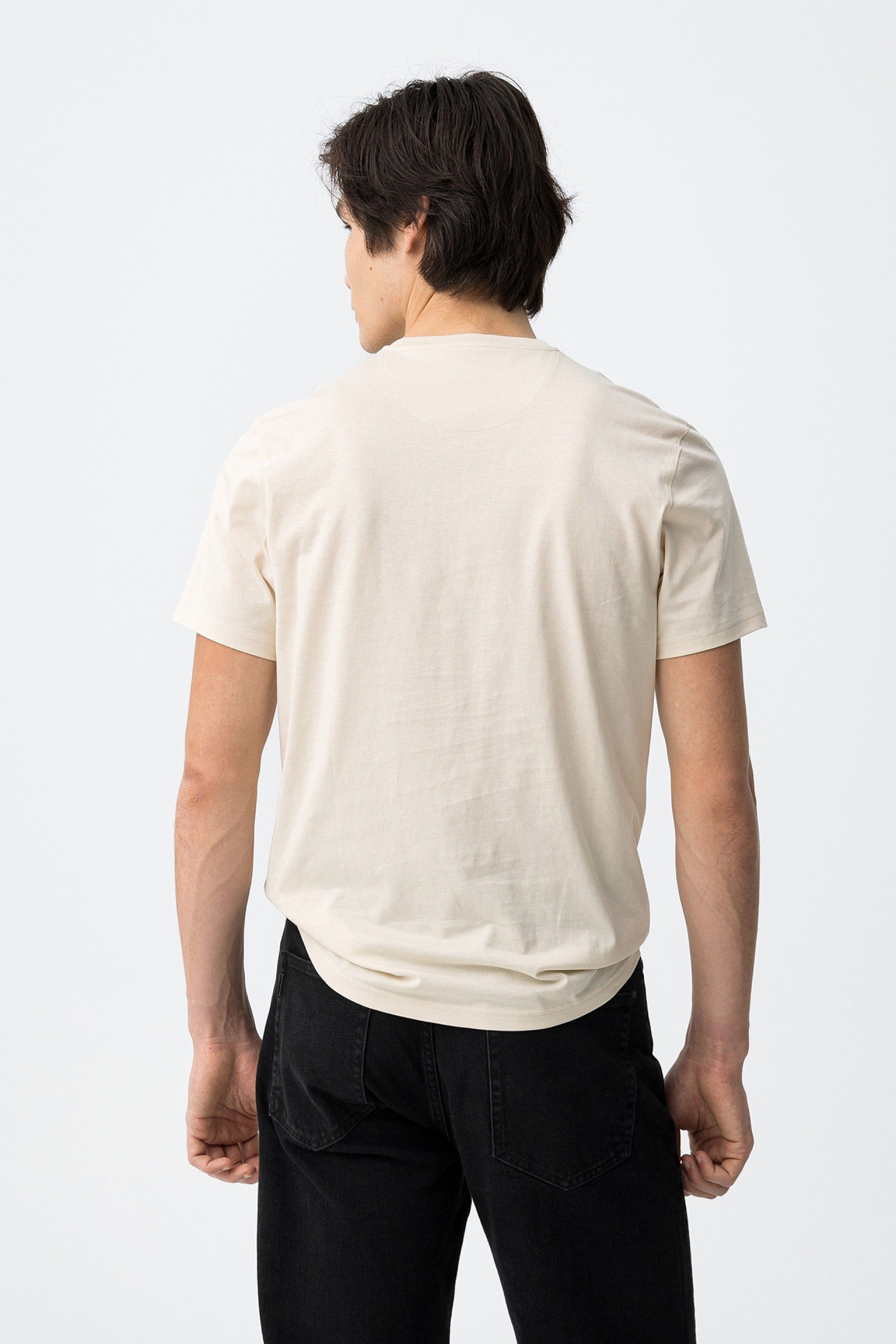 T-shirt basic beige Tiffosi