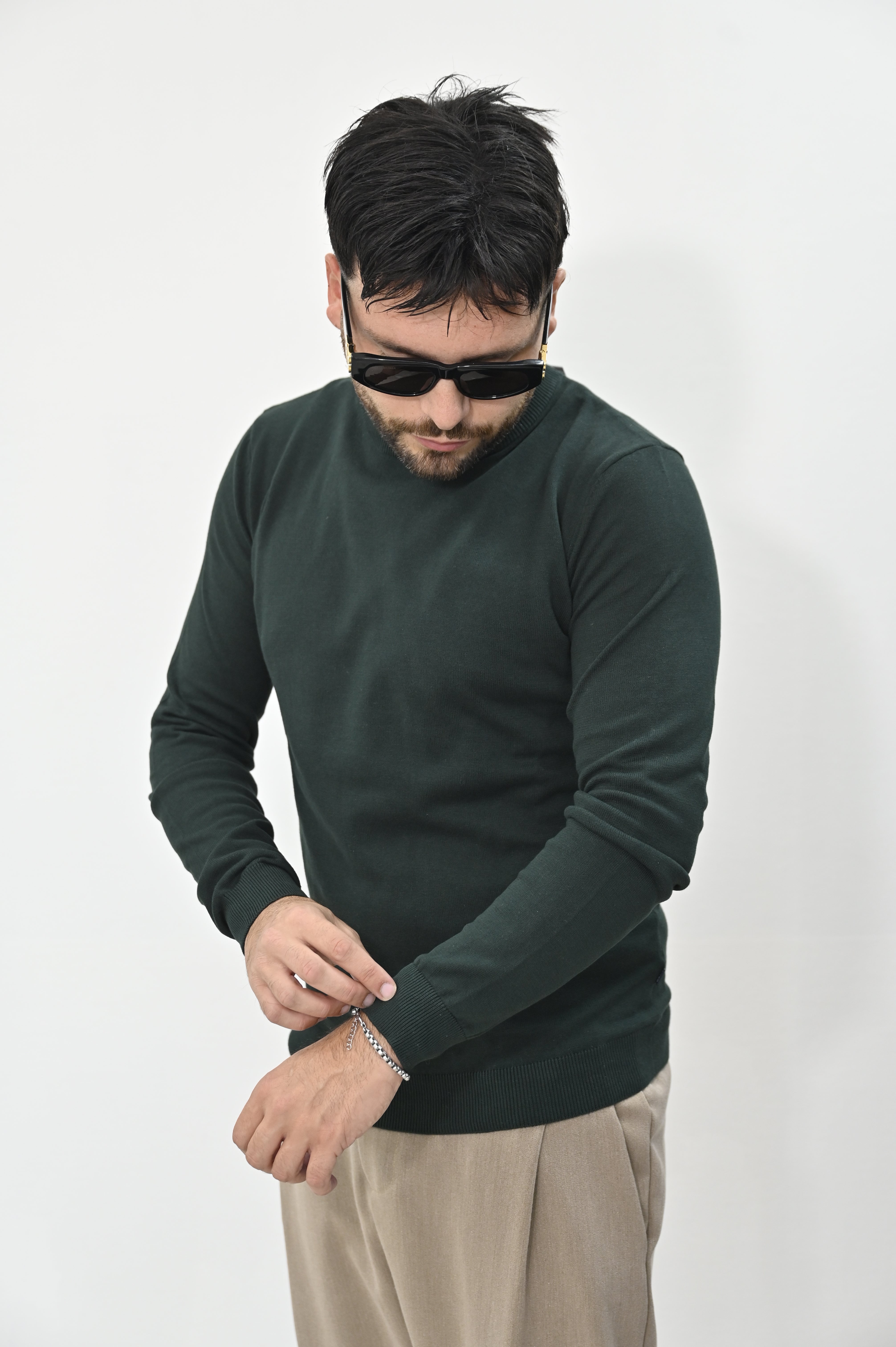 Maglioncino basic green Tiffosi