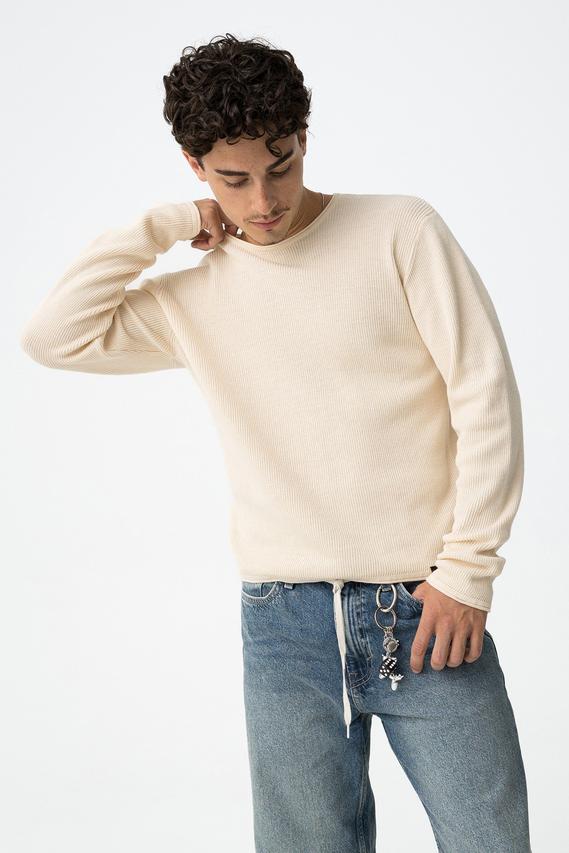 Maglioncino cropped crema Tiffosi