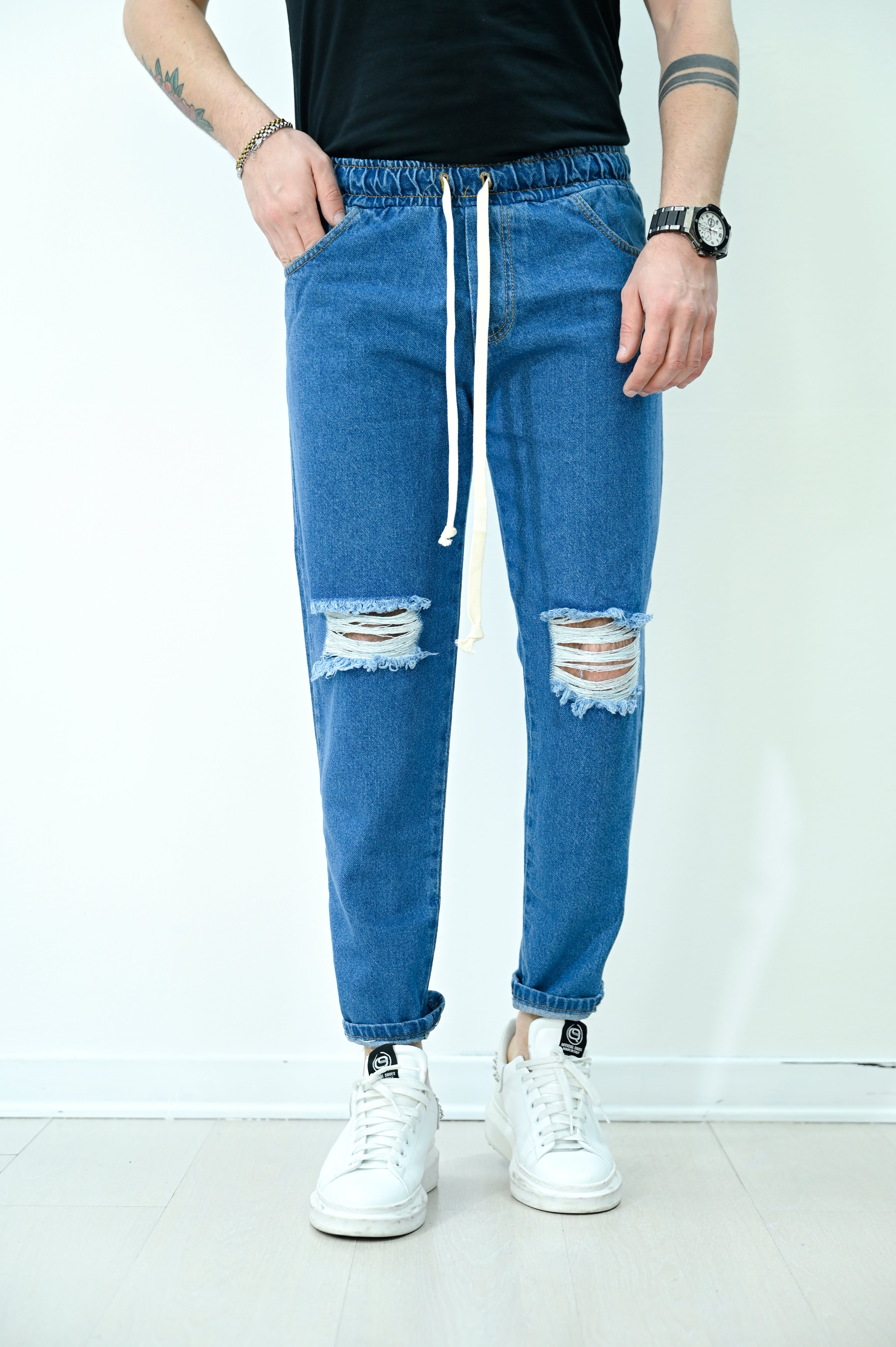 Jeans jogger tagli