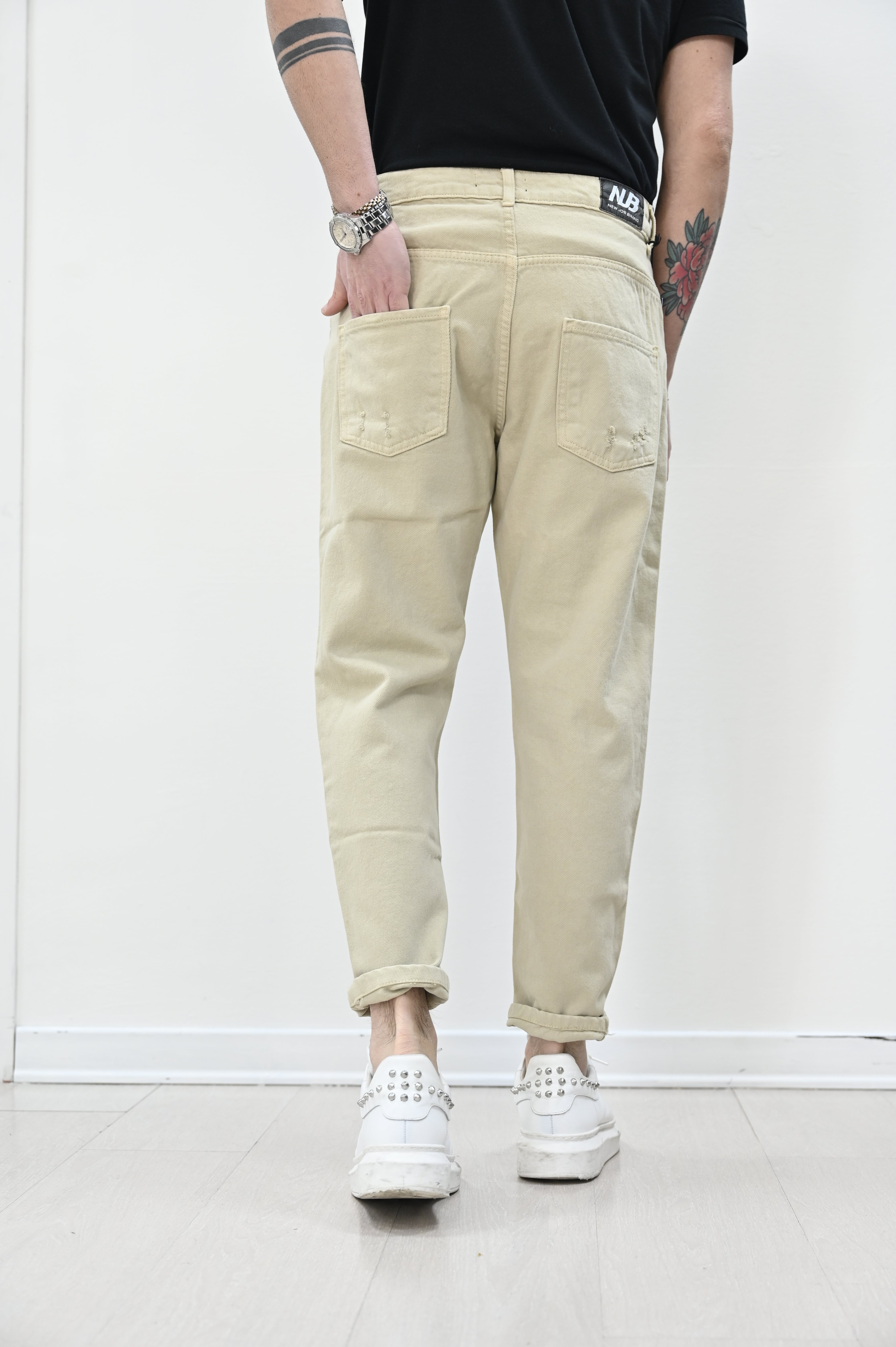 Jeans rotture panna New Job Brand