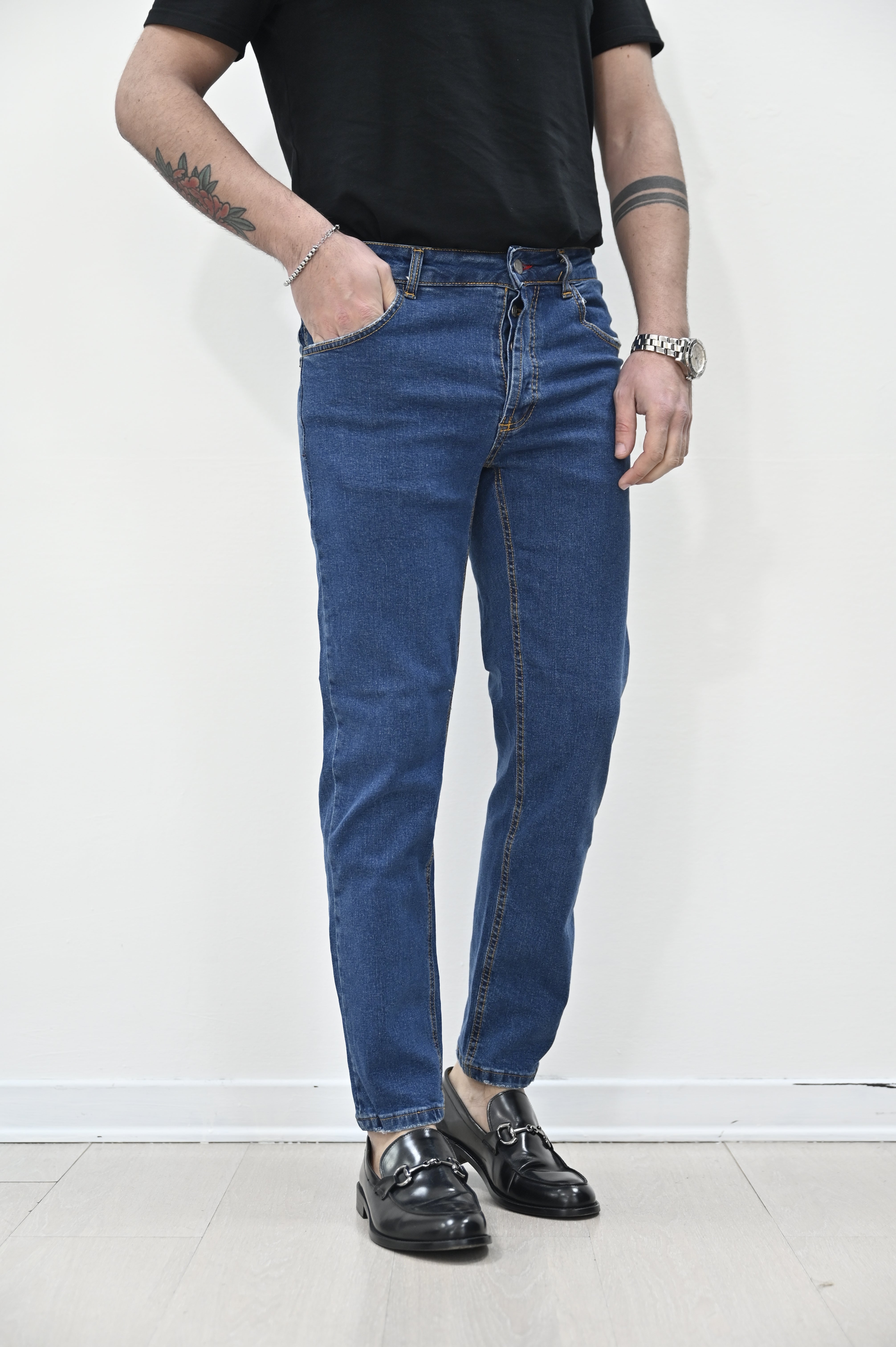 Jeans slim blu