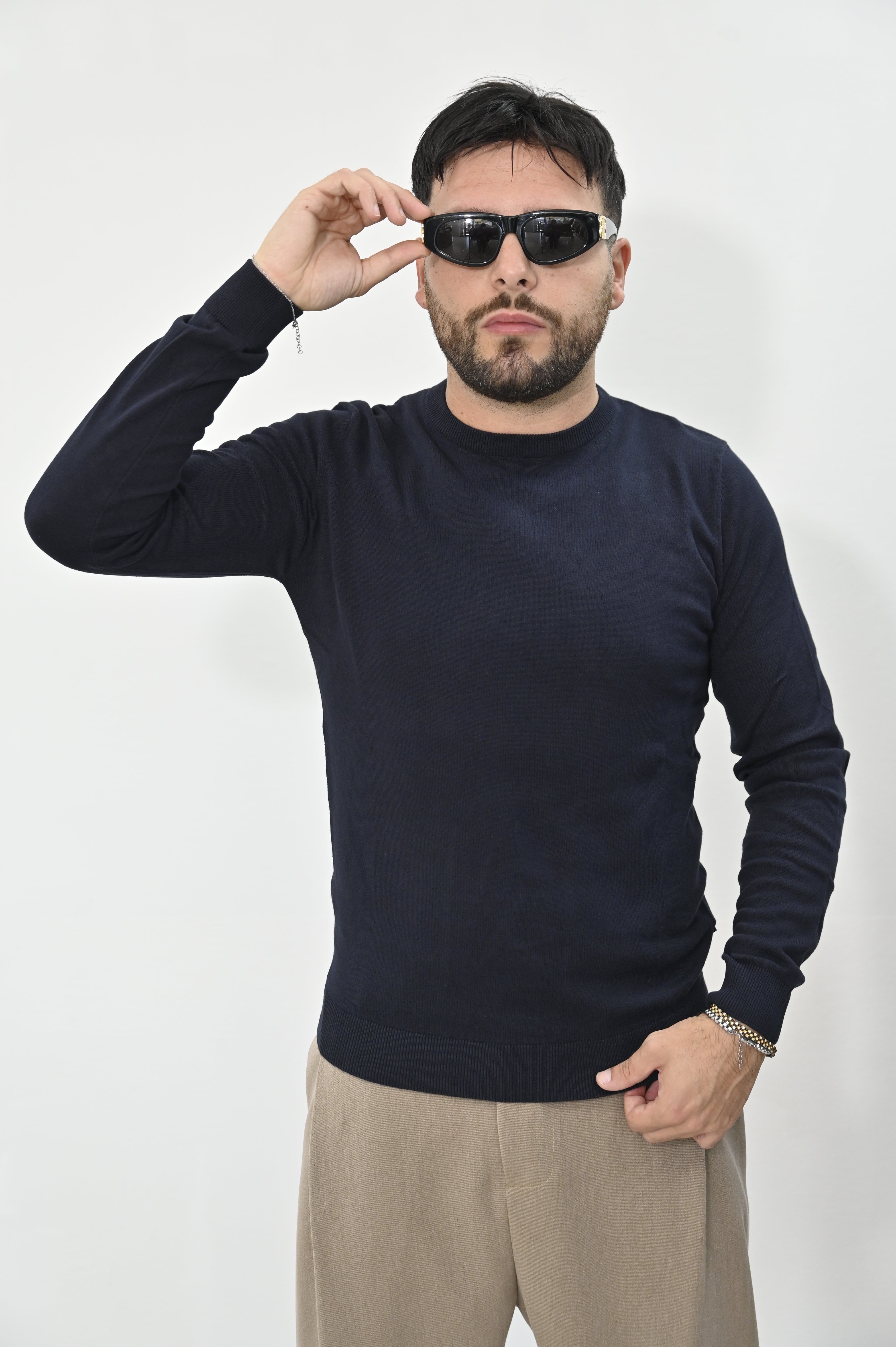 Maglioncino basic blu Tiffosi