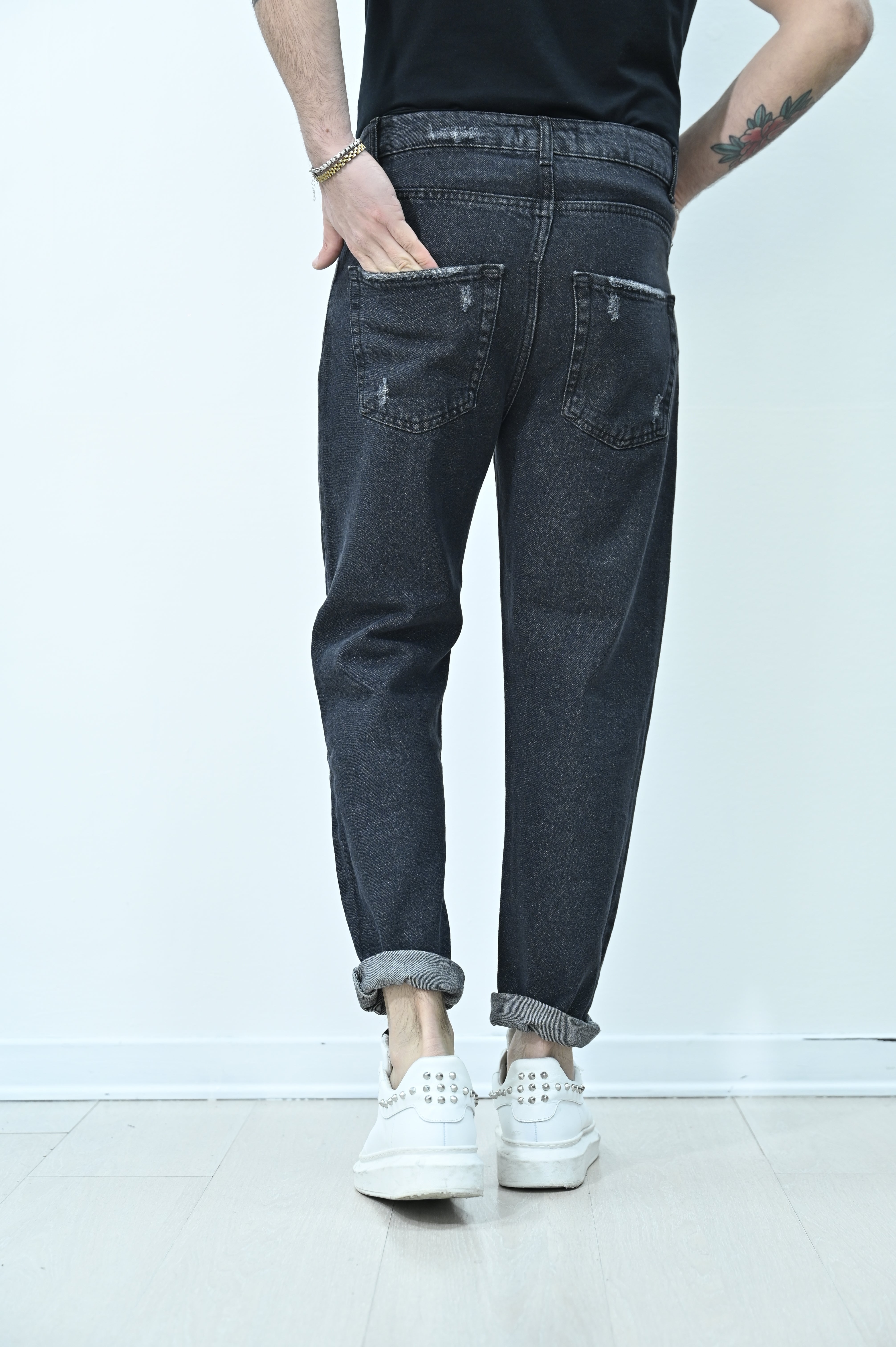 Jeans Maiorca grigio rotture