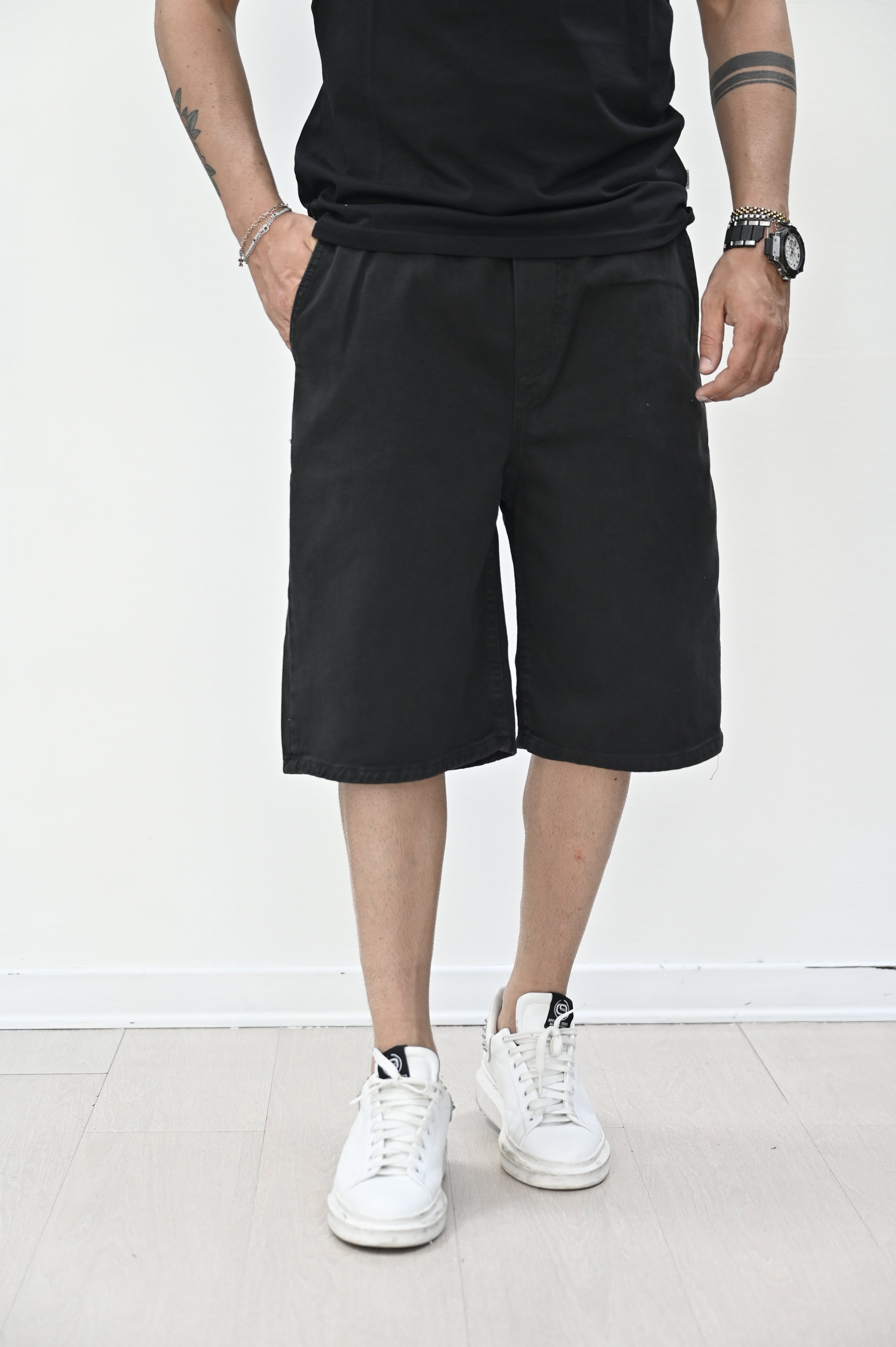Bermuda jogger nero