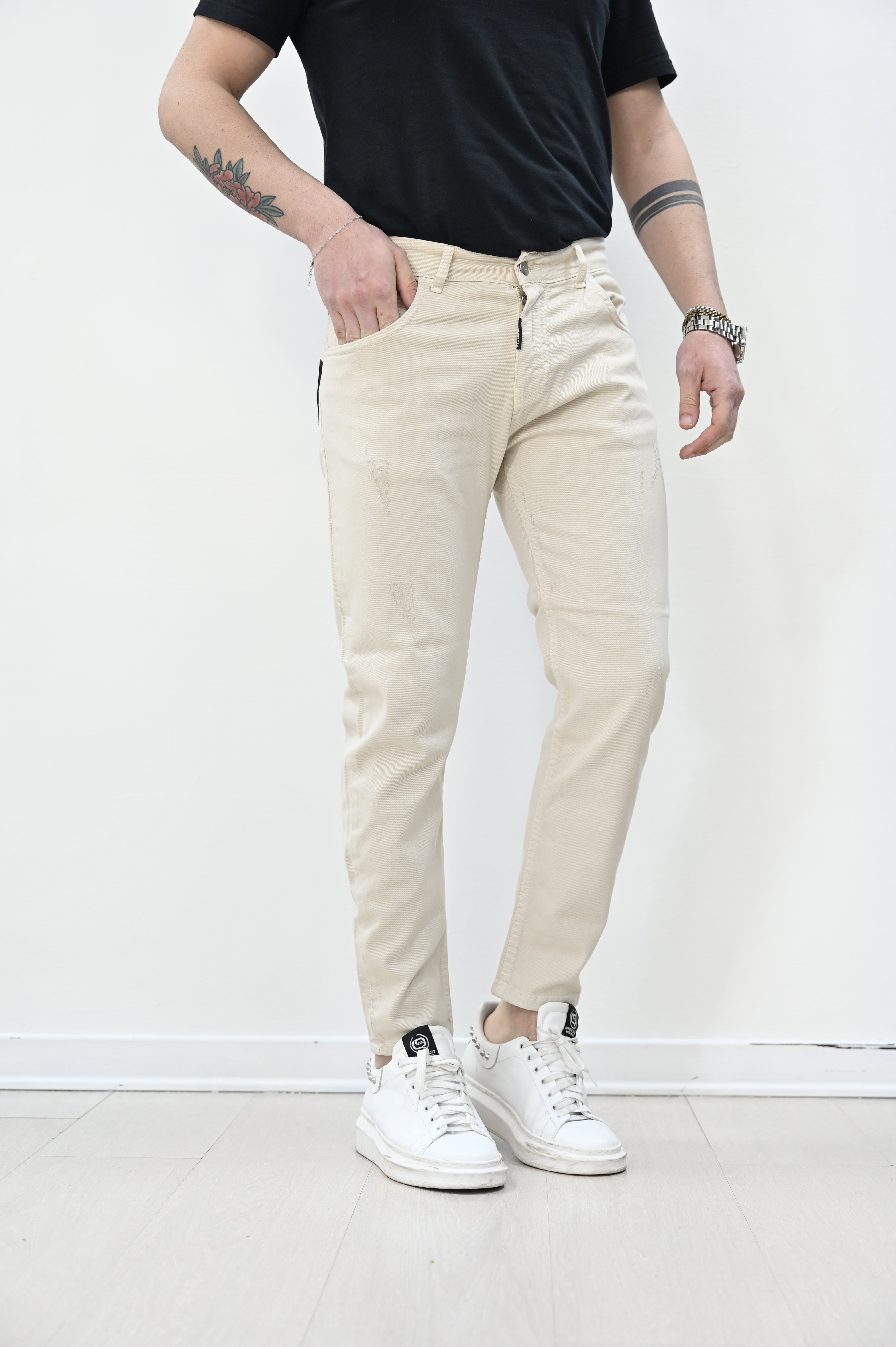 Jeans slim crema New Job Brand