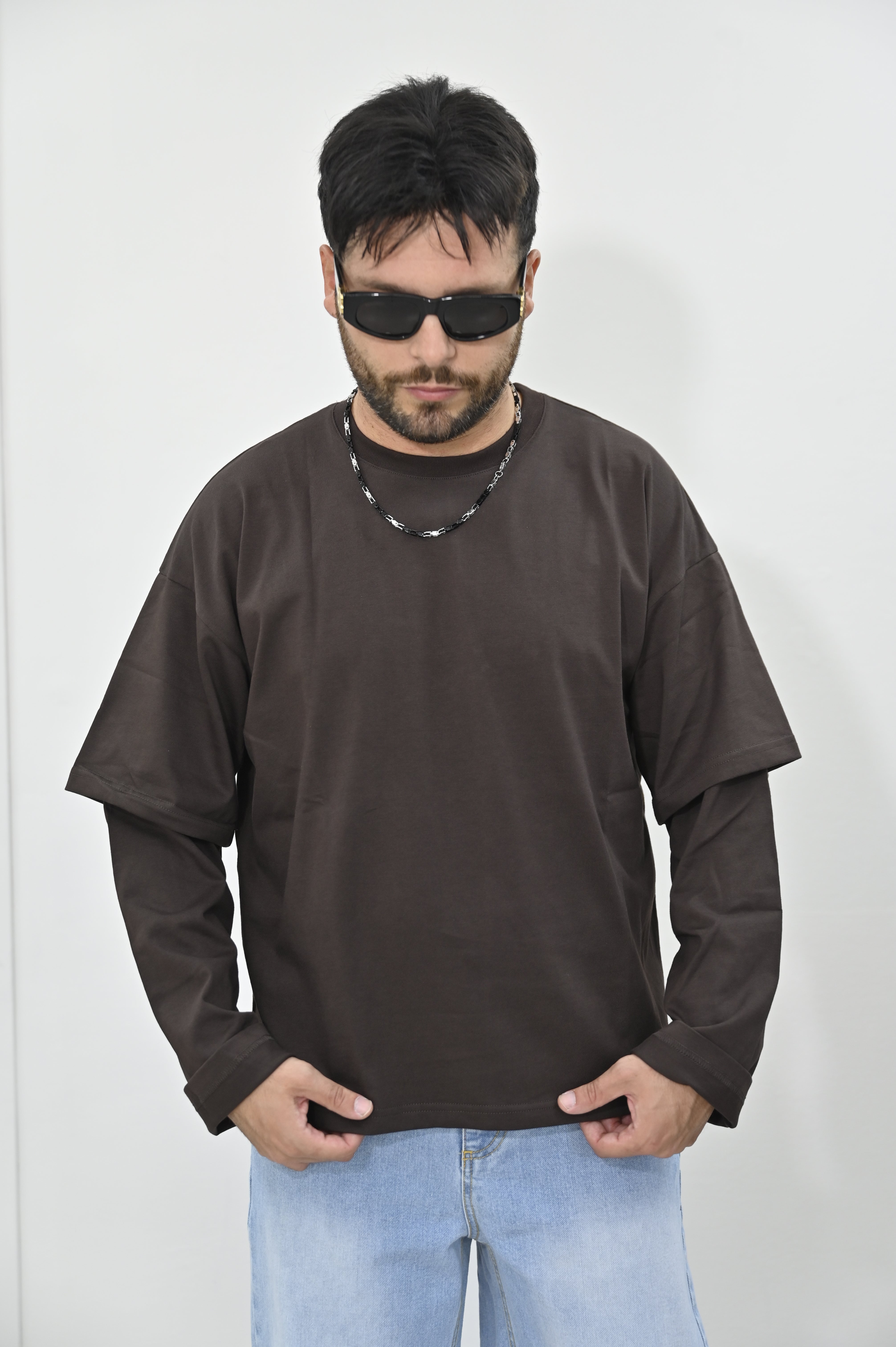 T-shirt crop NJB moka