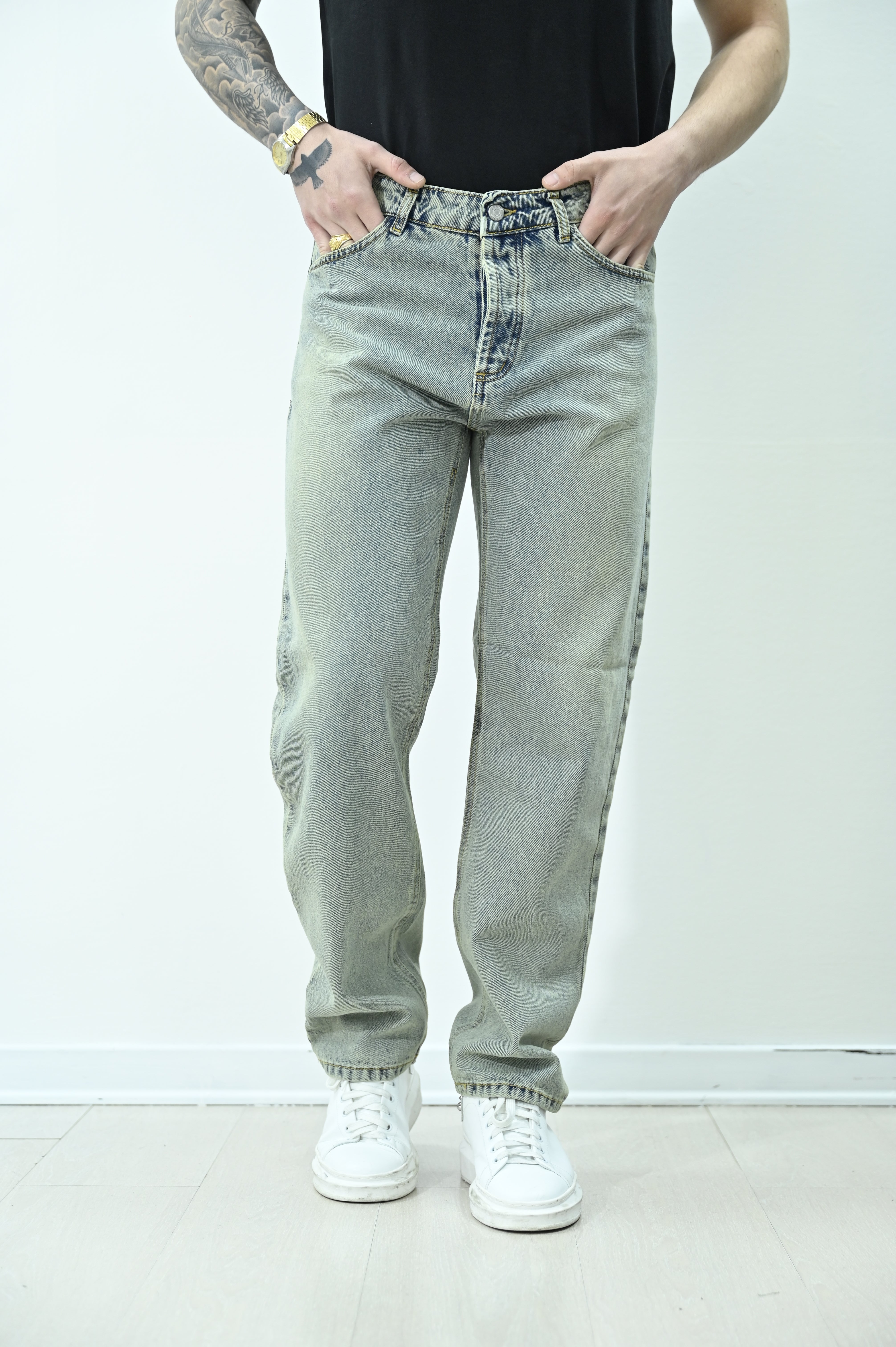 Jeans loose sabbiato