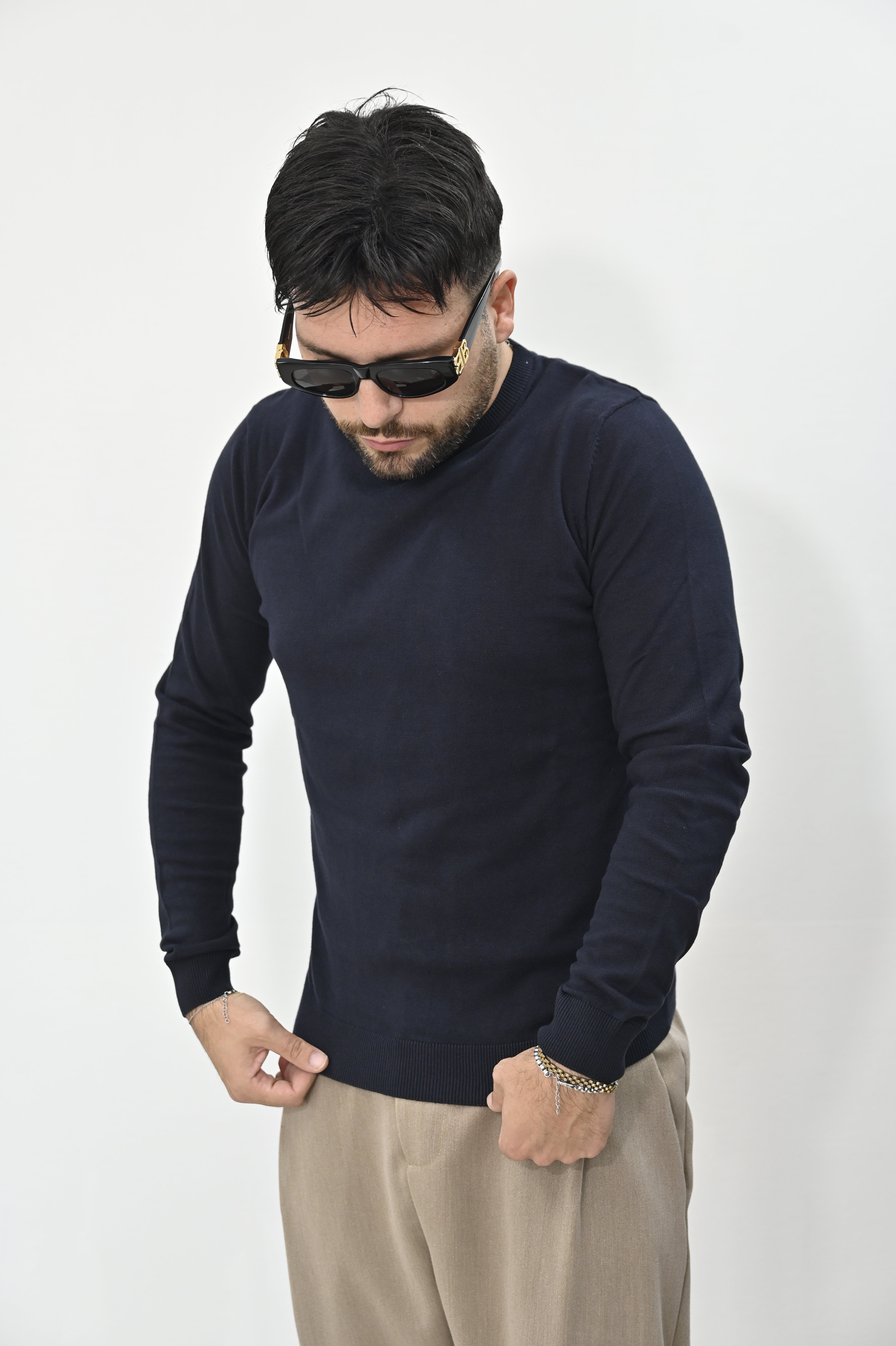 Maglioncino basic blu Tiffosi