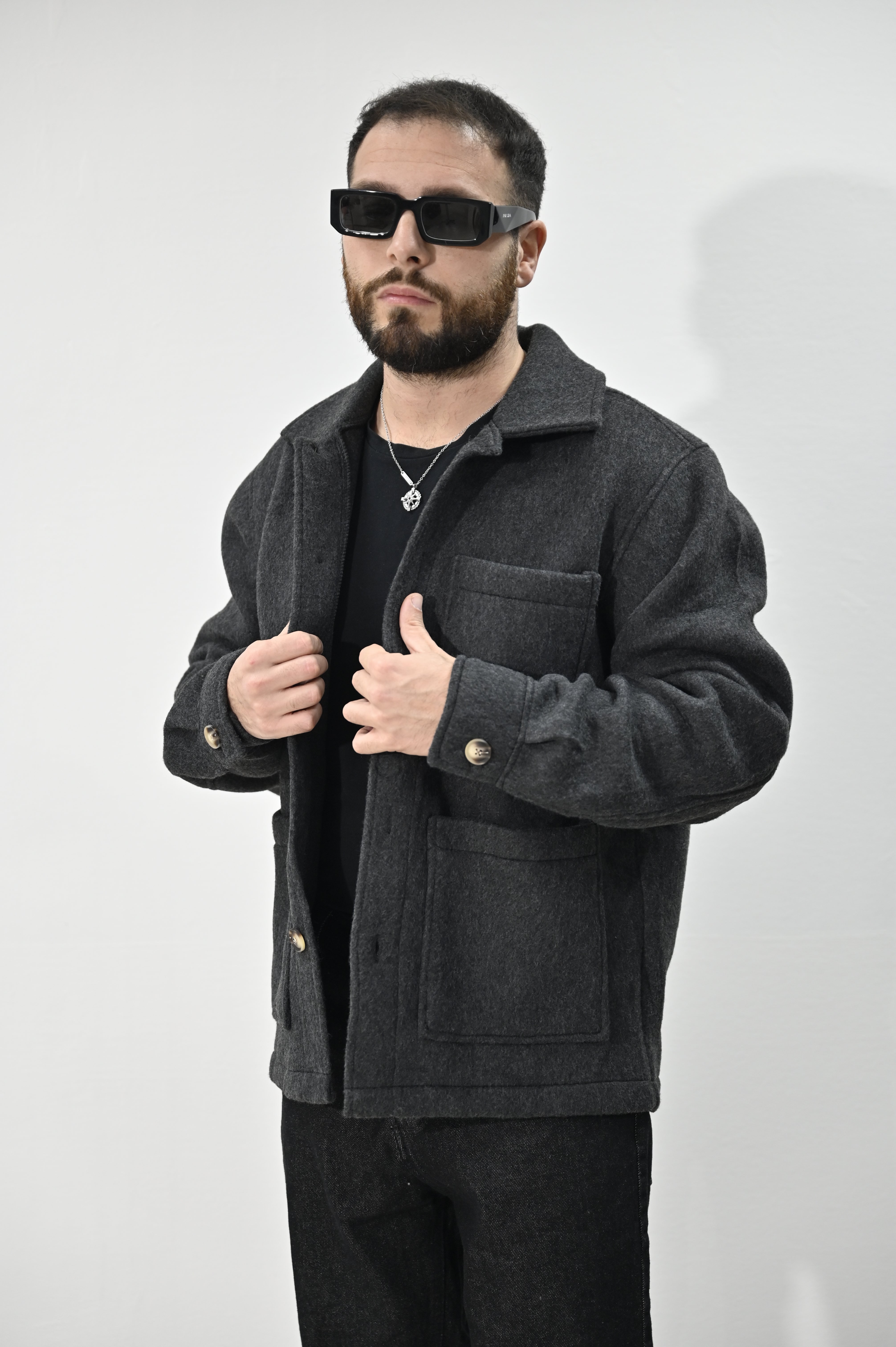 Cappottino corto grigio