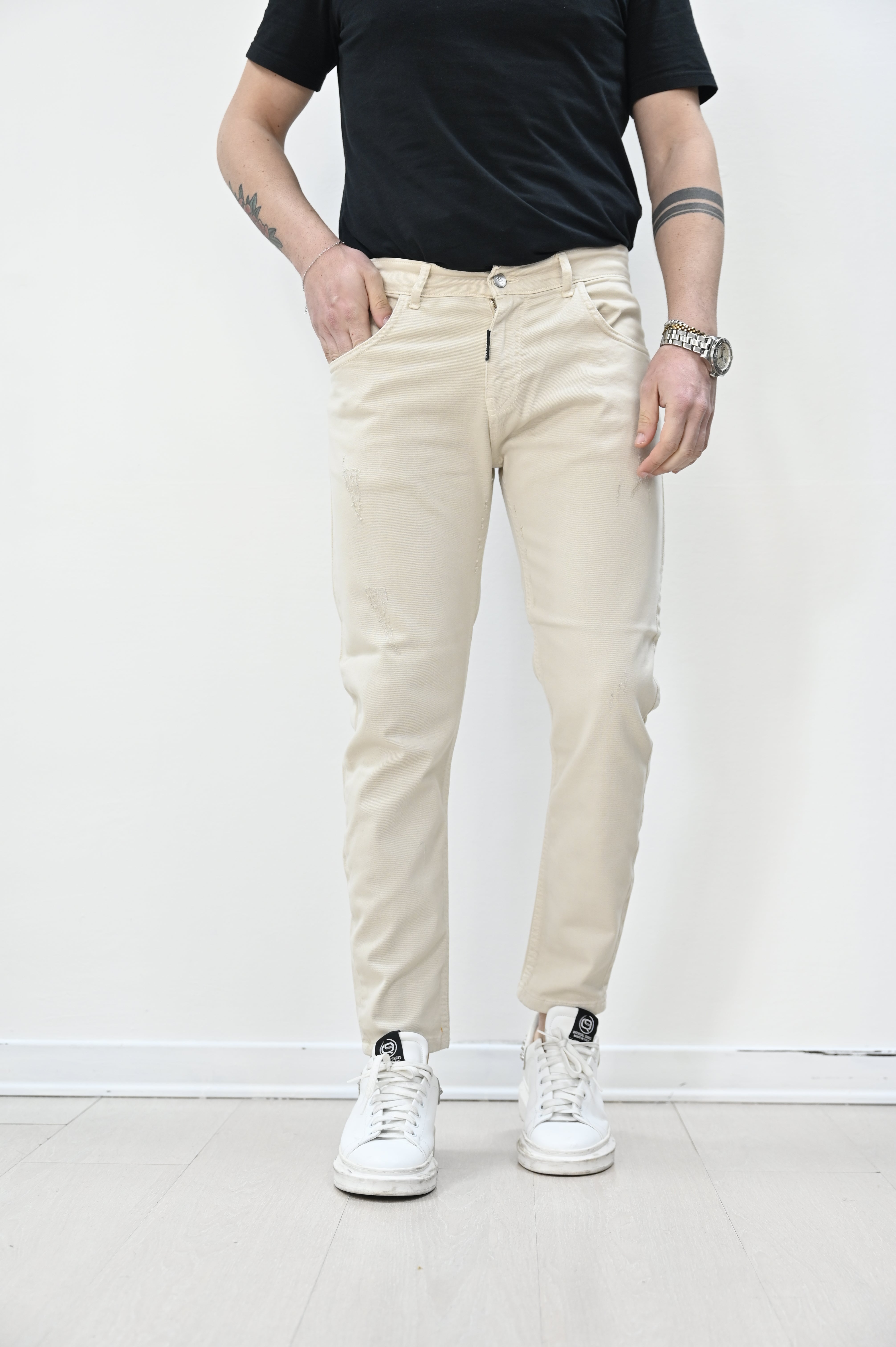 Jeans slim crema New Job Brand