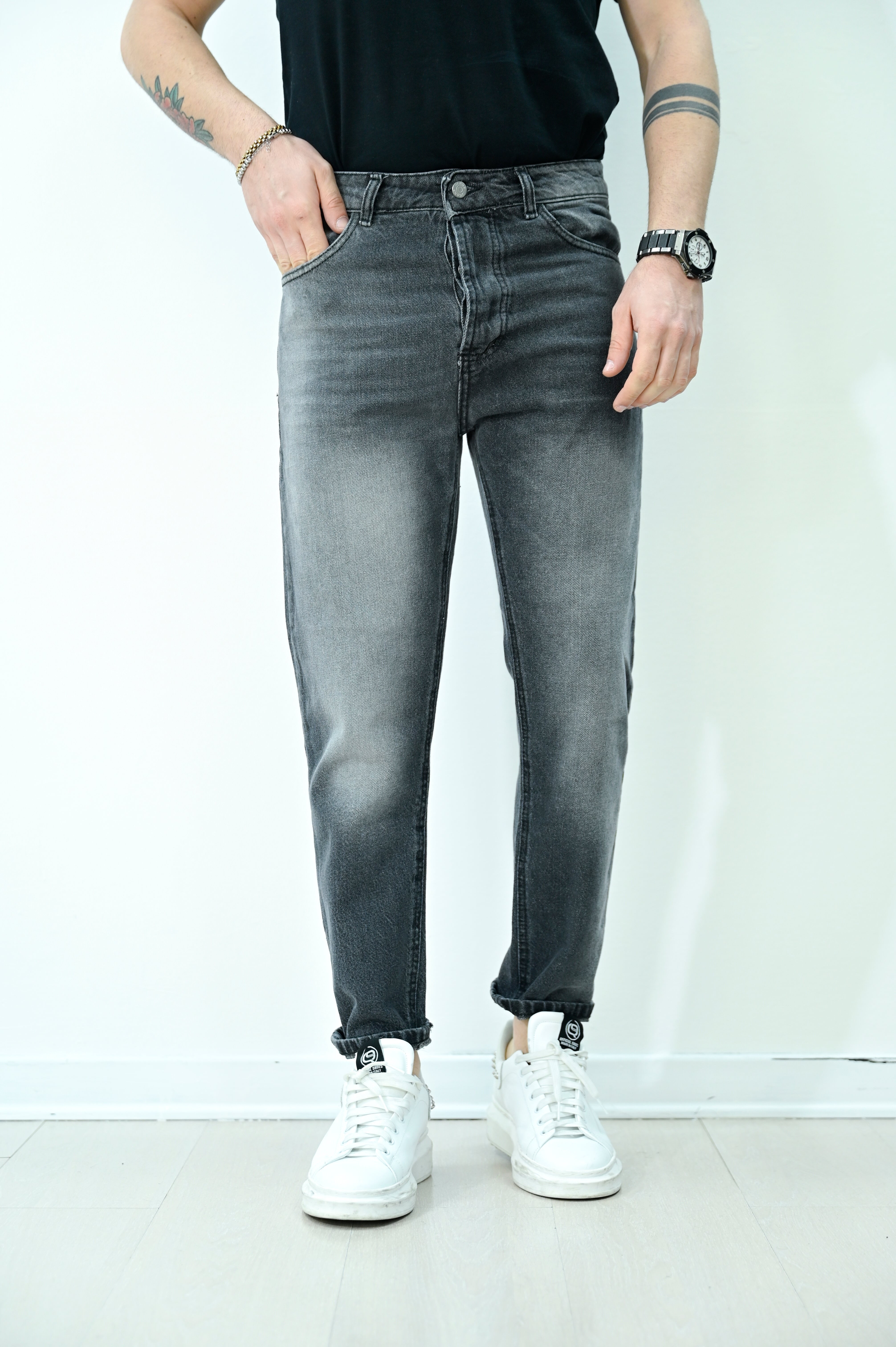 Jeans carrot sfumato
