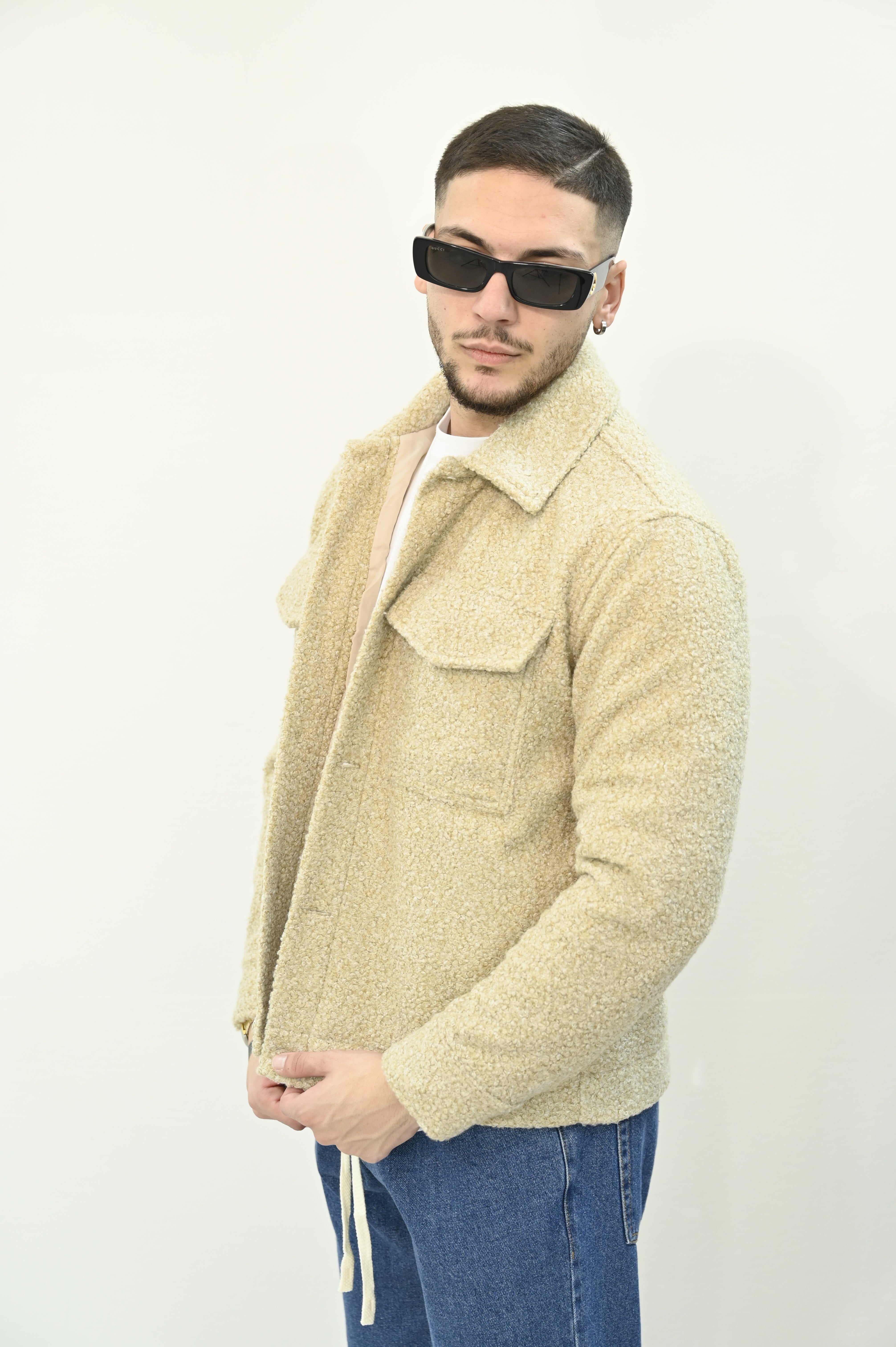 Giacca teddy beige