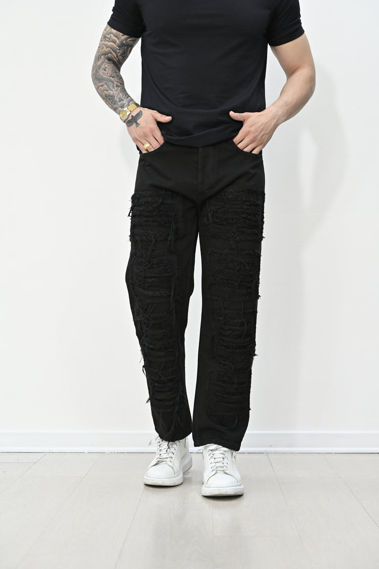 Jeans ripped nero