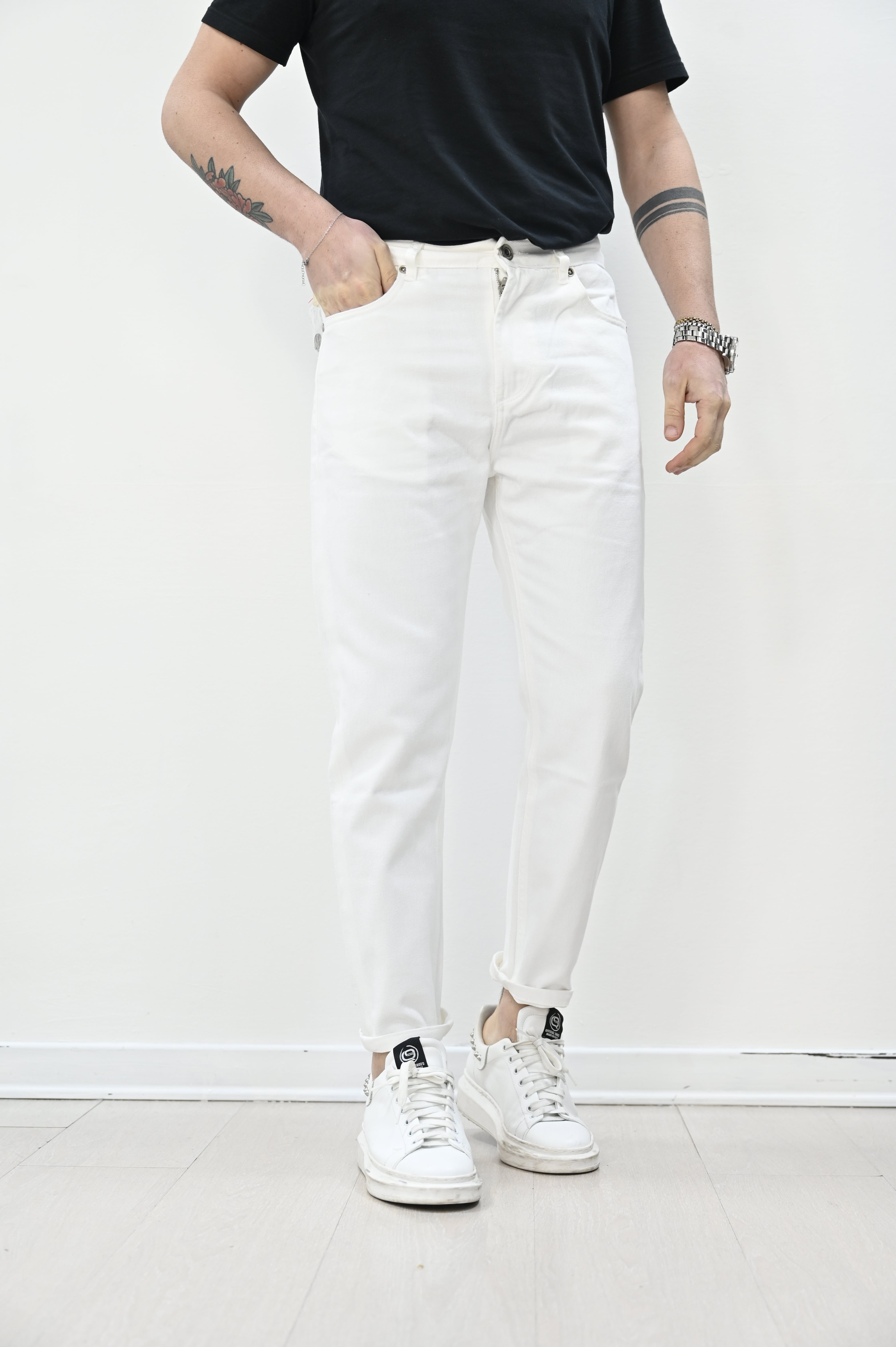 Jeans art. Cooper Carrot Gianni lupo bianco