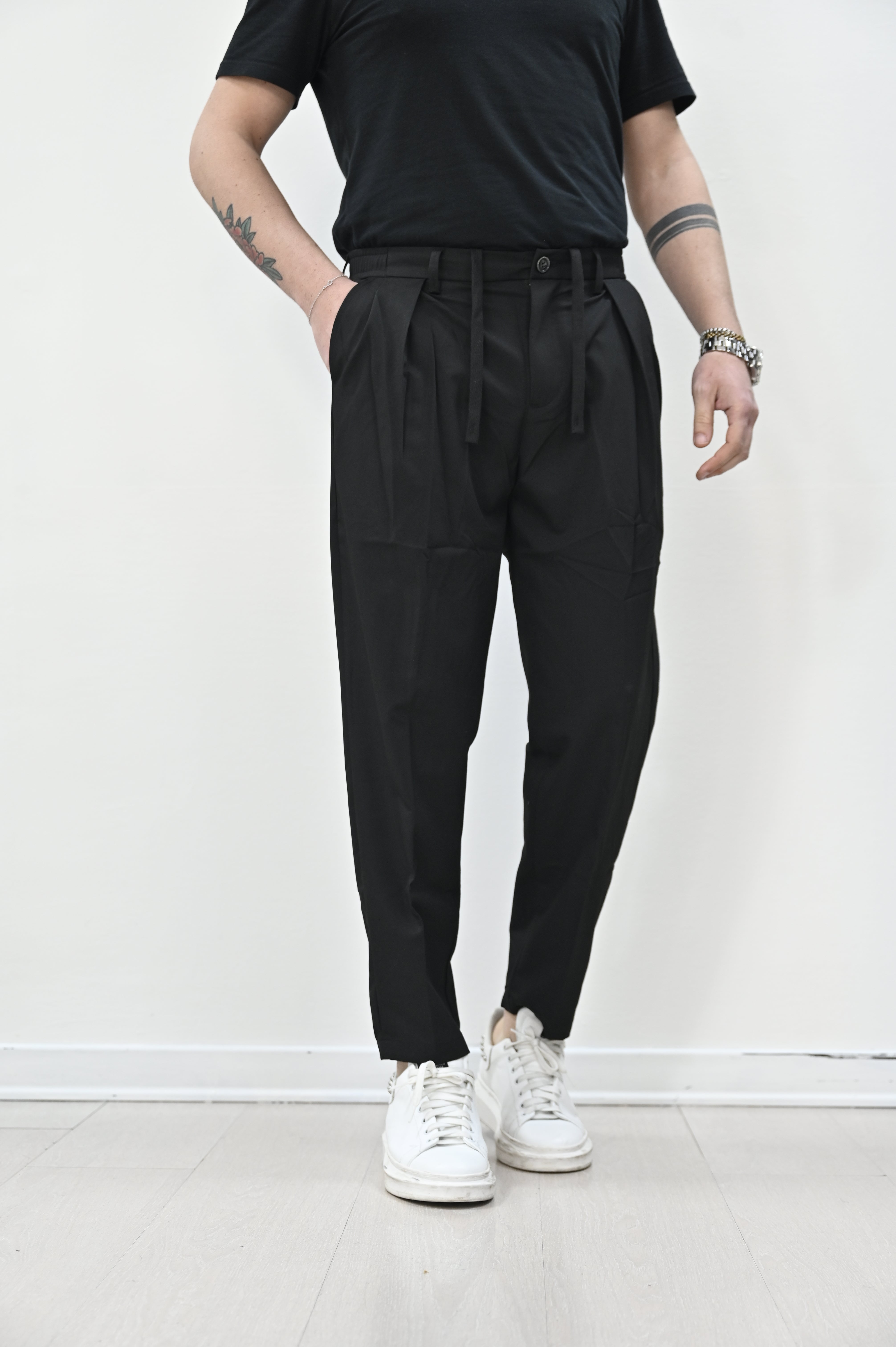 Pantalone nero Gianni Lupo