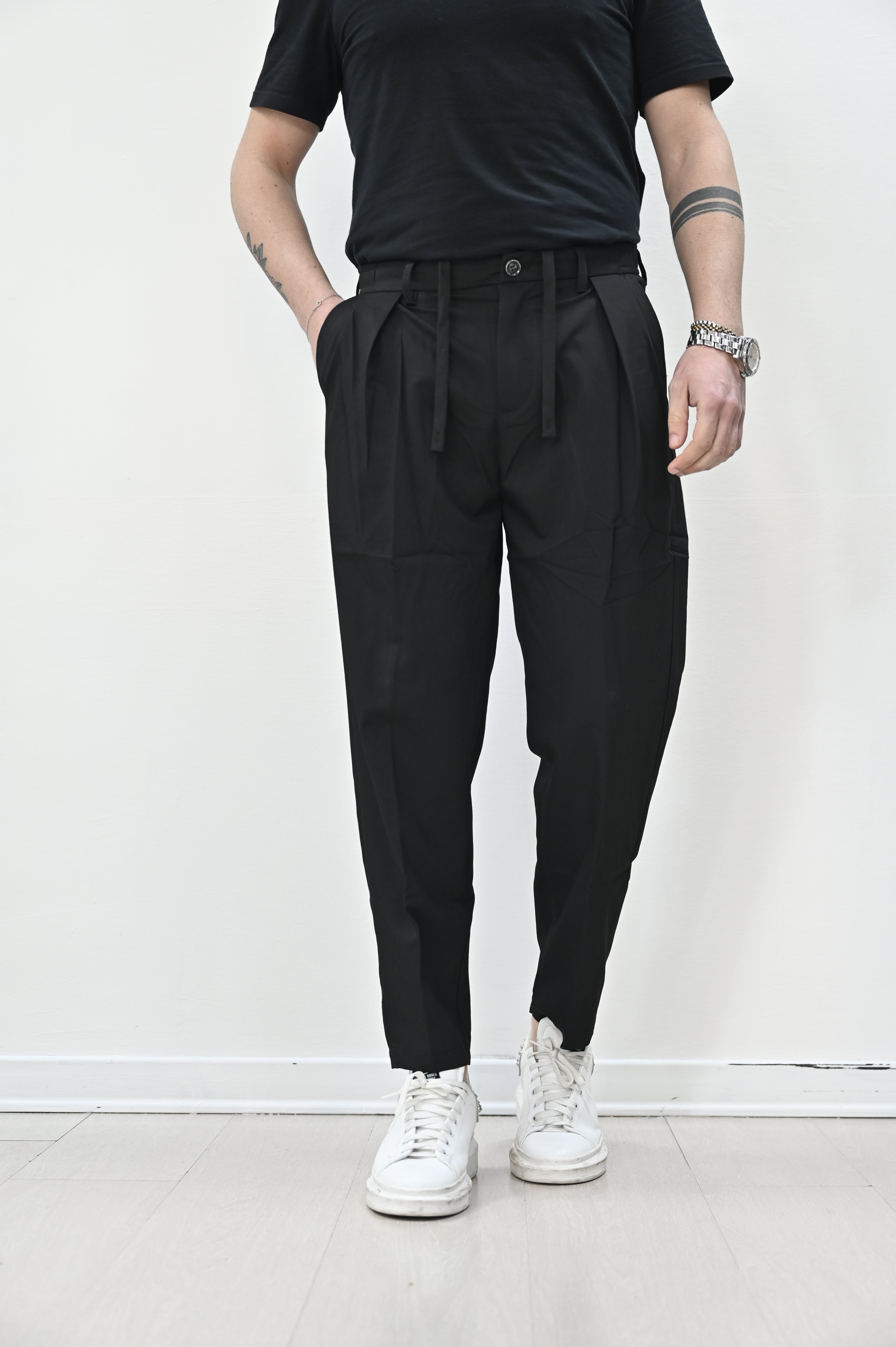 Pantalone nero Gianni Lupo