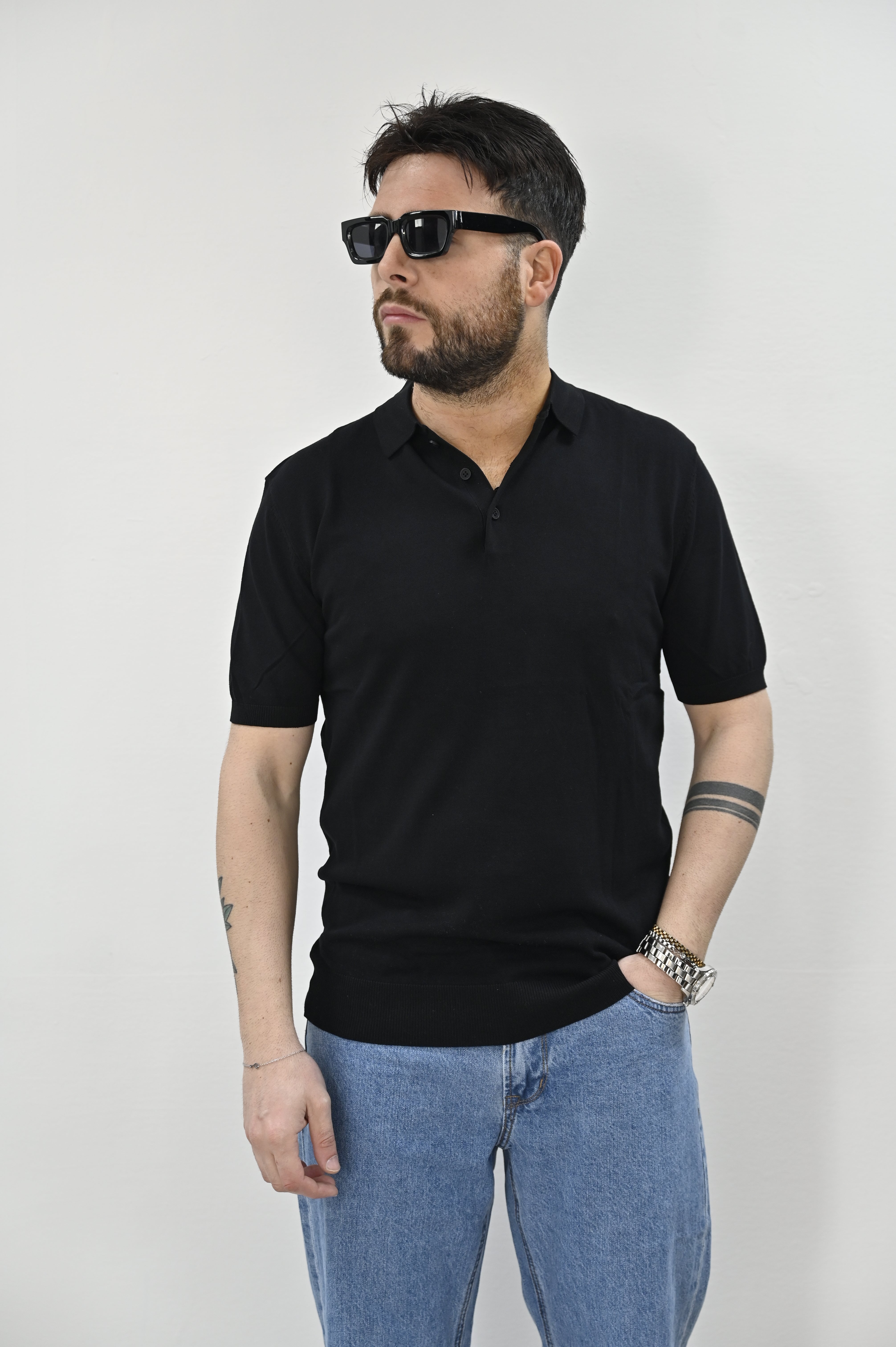 Polo in filo nera Gianni Lupo