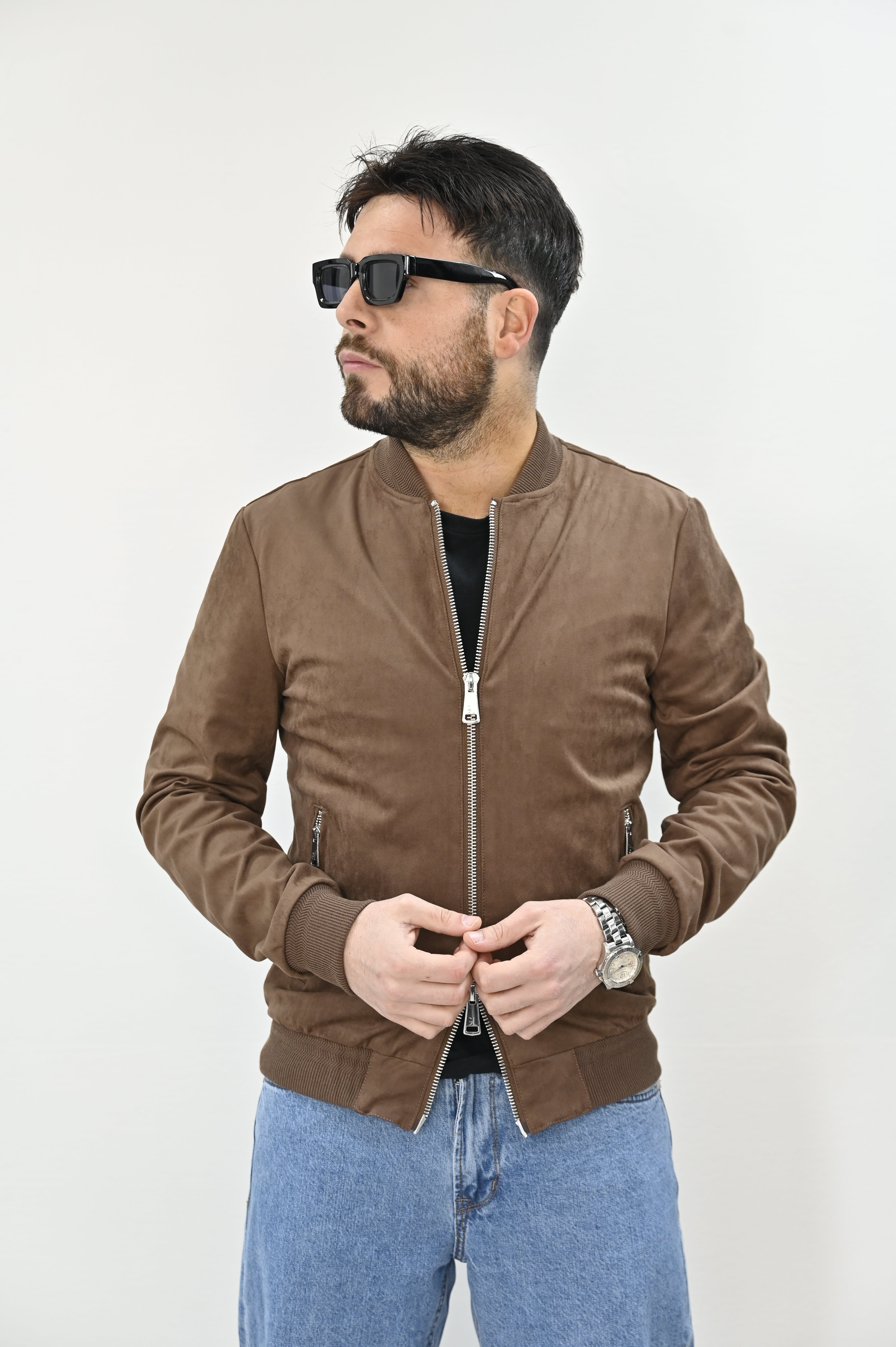Giubbino eco camoscio moro Gianni Lupo