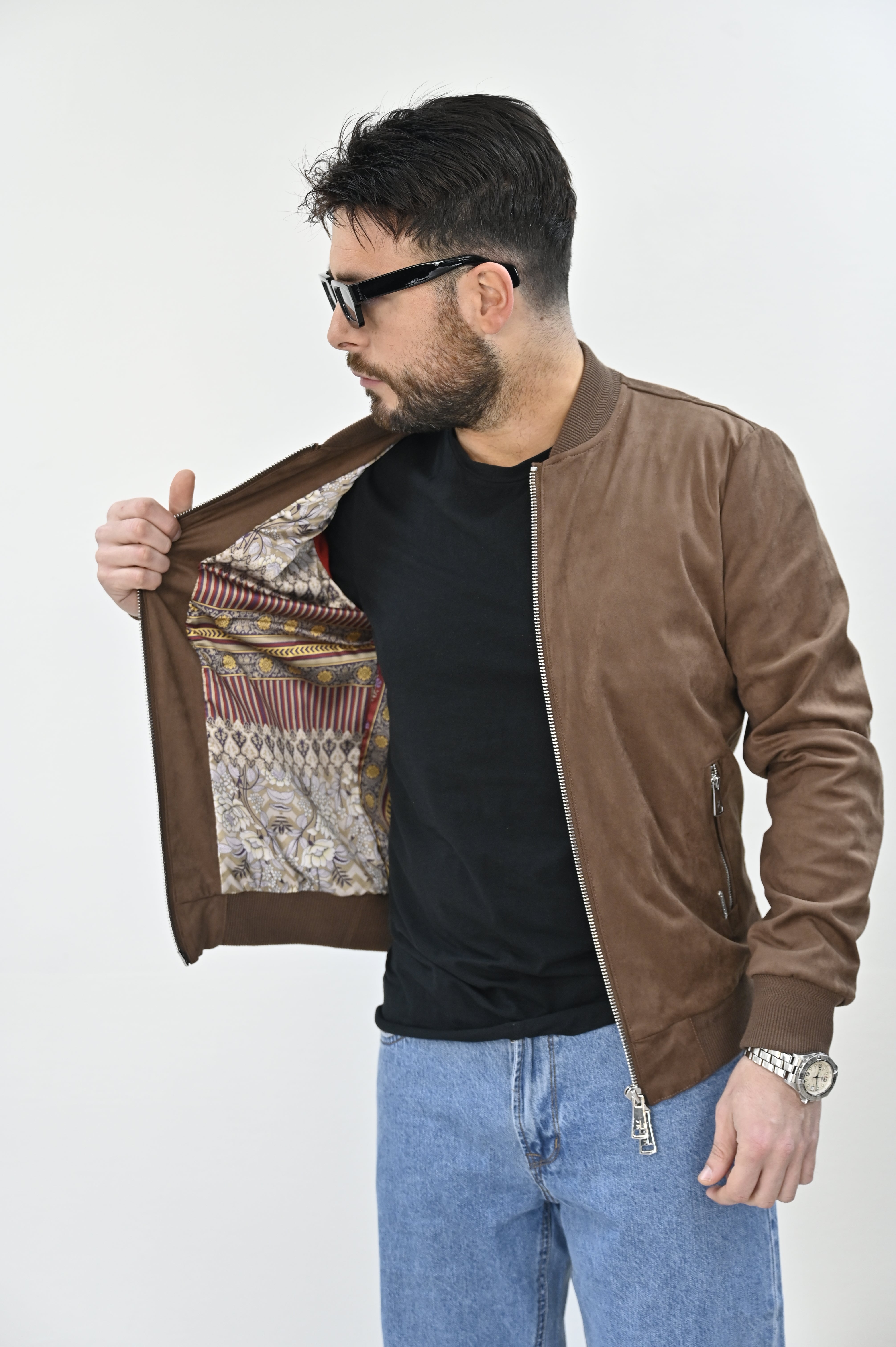 Giubbino eco camoscio moro Gianni Lupo